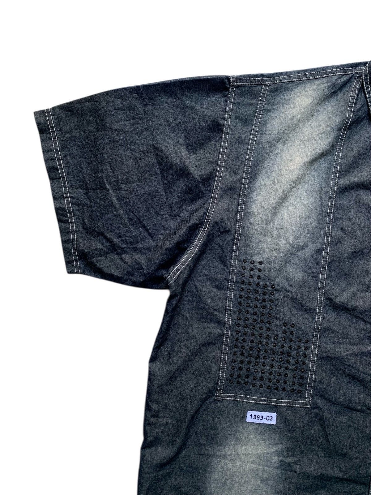 Akademiks Y2K Akademiks faded black wash and embroidery denim shirt Size US XXL / EU 58 / 5 - 2 Thumbnail