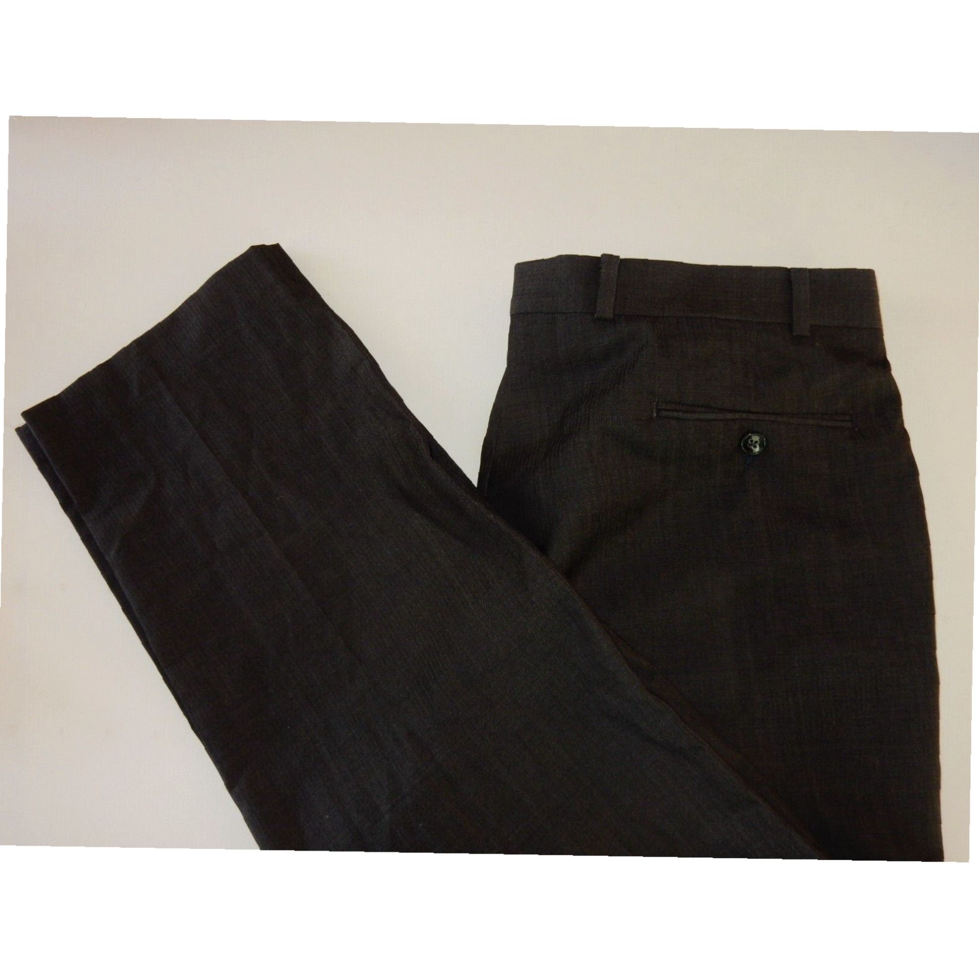 Calvin Klein Calvin Klein Men's Dress Pants Gray Wool Size 38x30 Slim Fit Regular Size US 38 / EU 54 - 2 Thumbnail