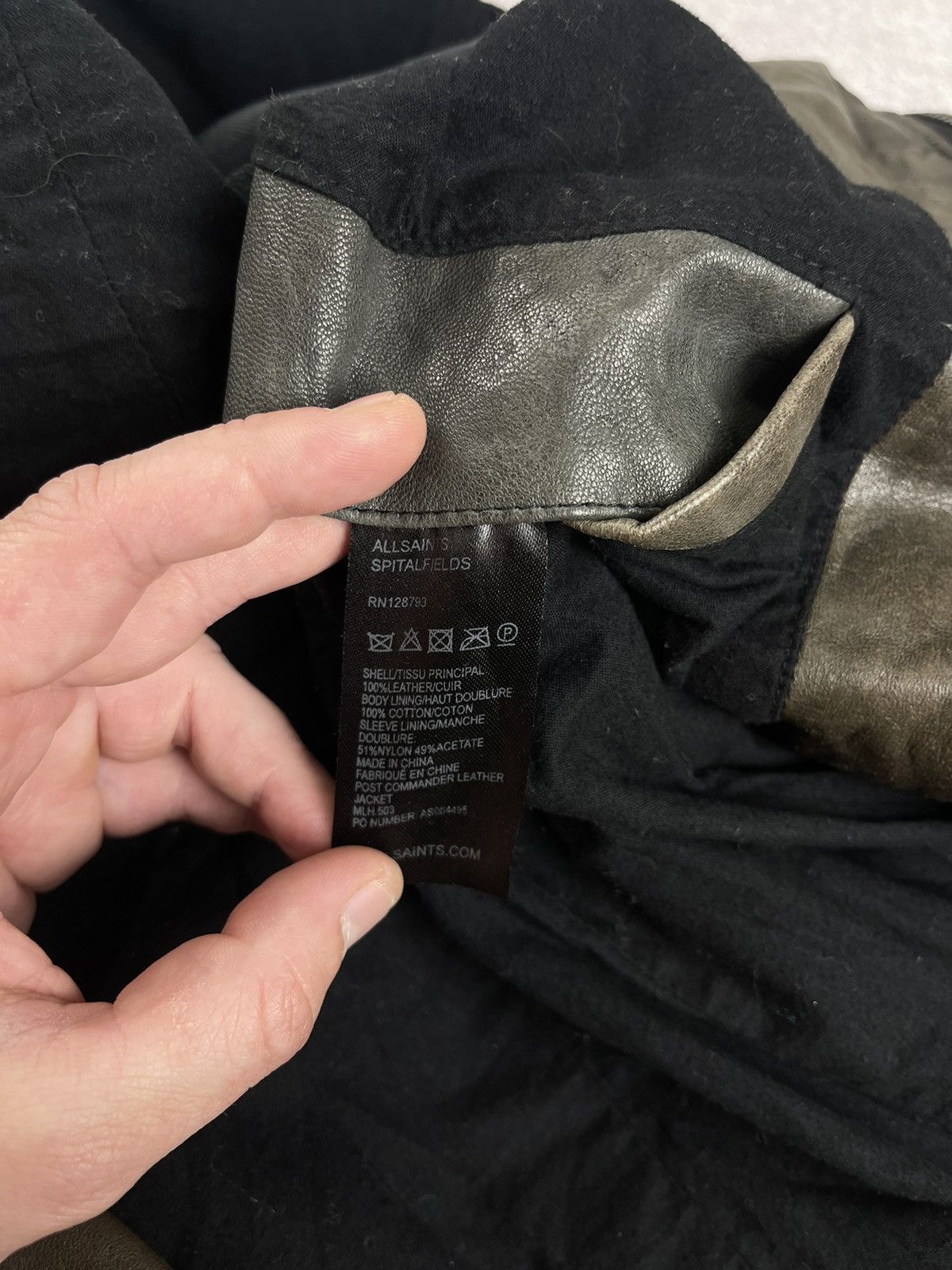 Allsaints Allsaints Spitalfields Leather Jacket Men’s Size S Size US S / EU 44-46 / 1 - 24 Thumbnail