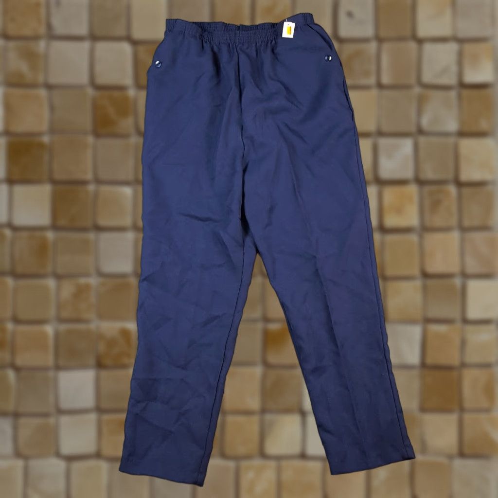 Vintage VINTAGE Separate Issue Dress Pants Women 80s 90s 00s Stretch Waist Tapered Leg Size 18 USA Made Blue Size 40" / US 18 - 1 Thumbnail