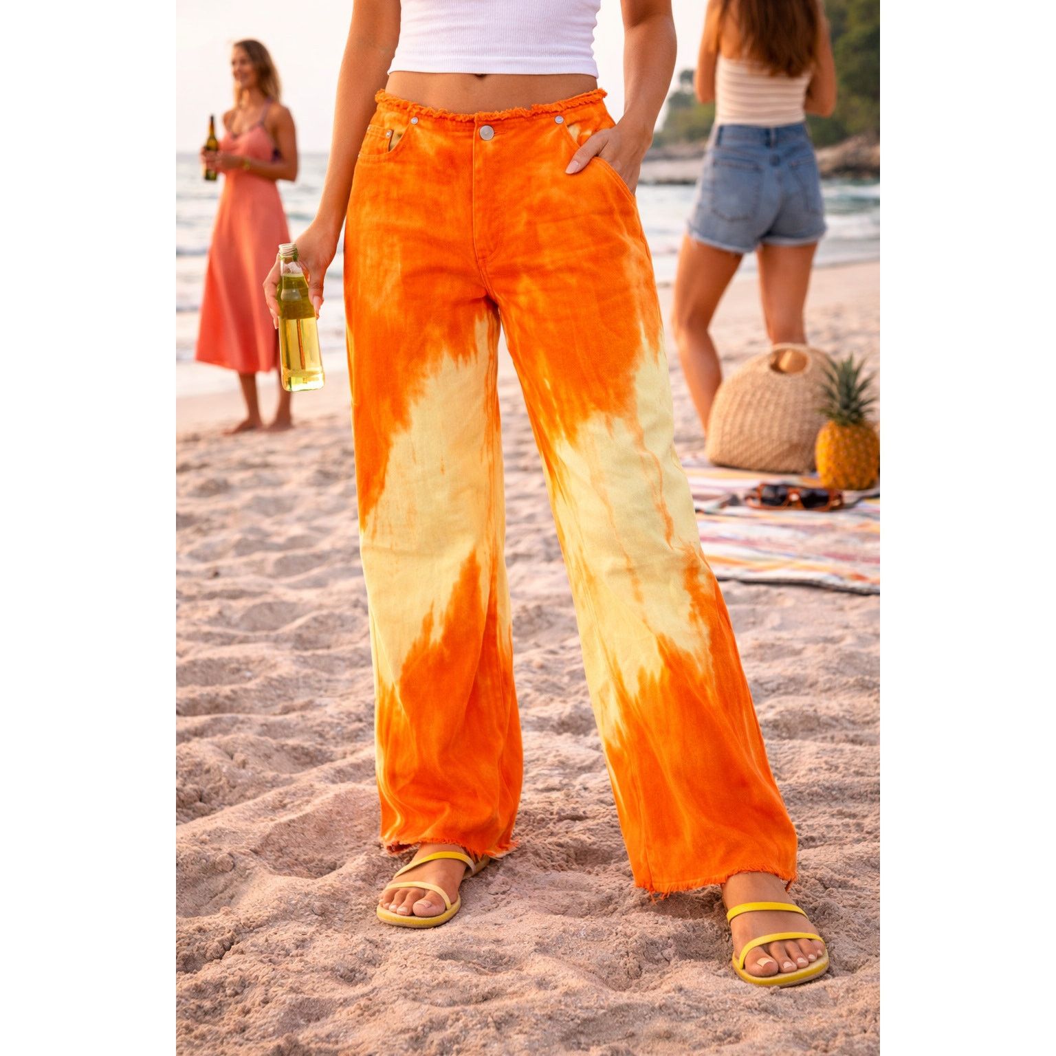 Other Sunset Dreams No Waistband Jeans Orange Jrs 9 = Womens 10 Size 32" / US 10 / IT 46 - 1 Thumbnail