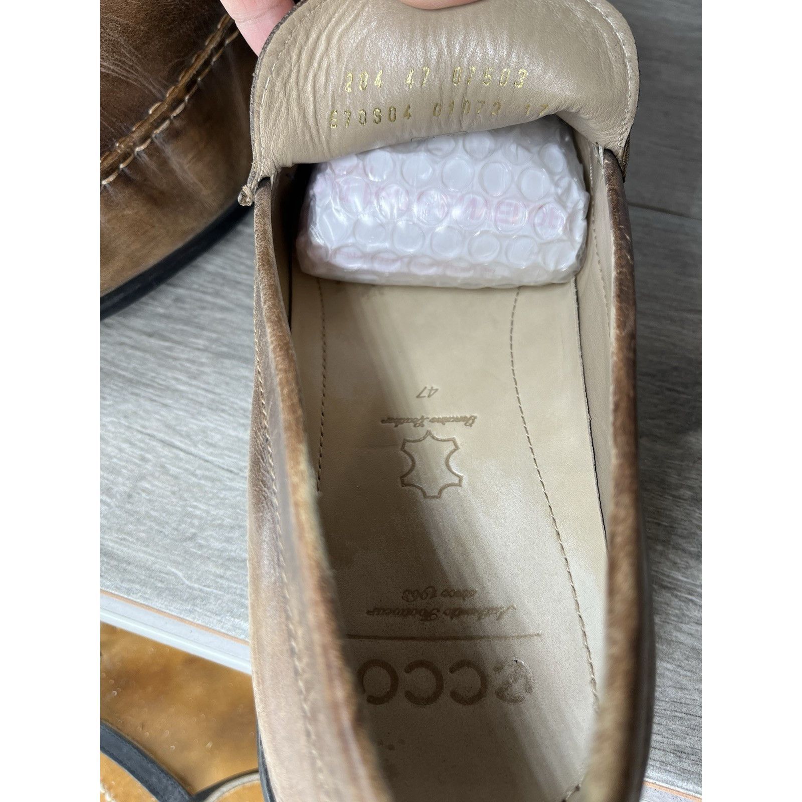 Ecco ECCO Brown Leather Slip On Casual Loafers Driving Shoes Men Size US 13 / EU 46 - 21 Thumbnail