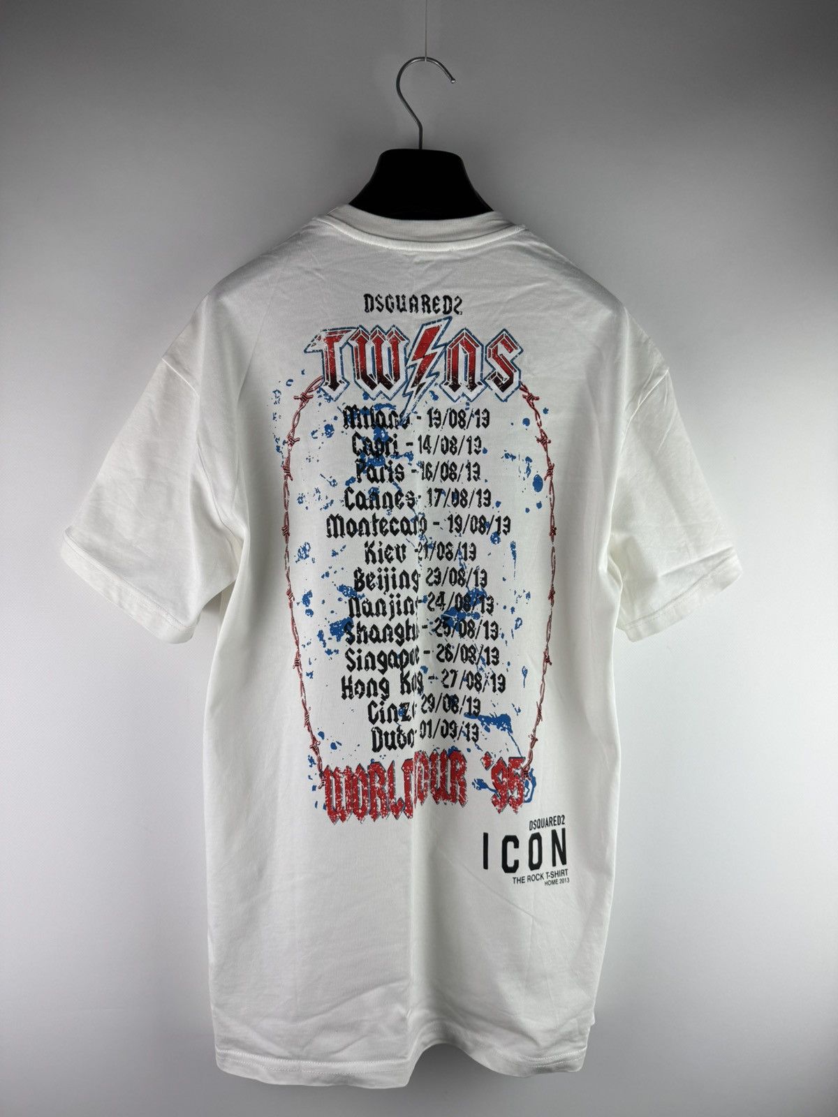 Dsquared2 Dsquared2 Metallic Twins World Tour 1995 Icon T Shirt TW/DS Size US L / EU 52-54 / 3 - 1 Thumbnail