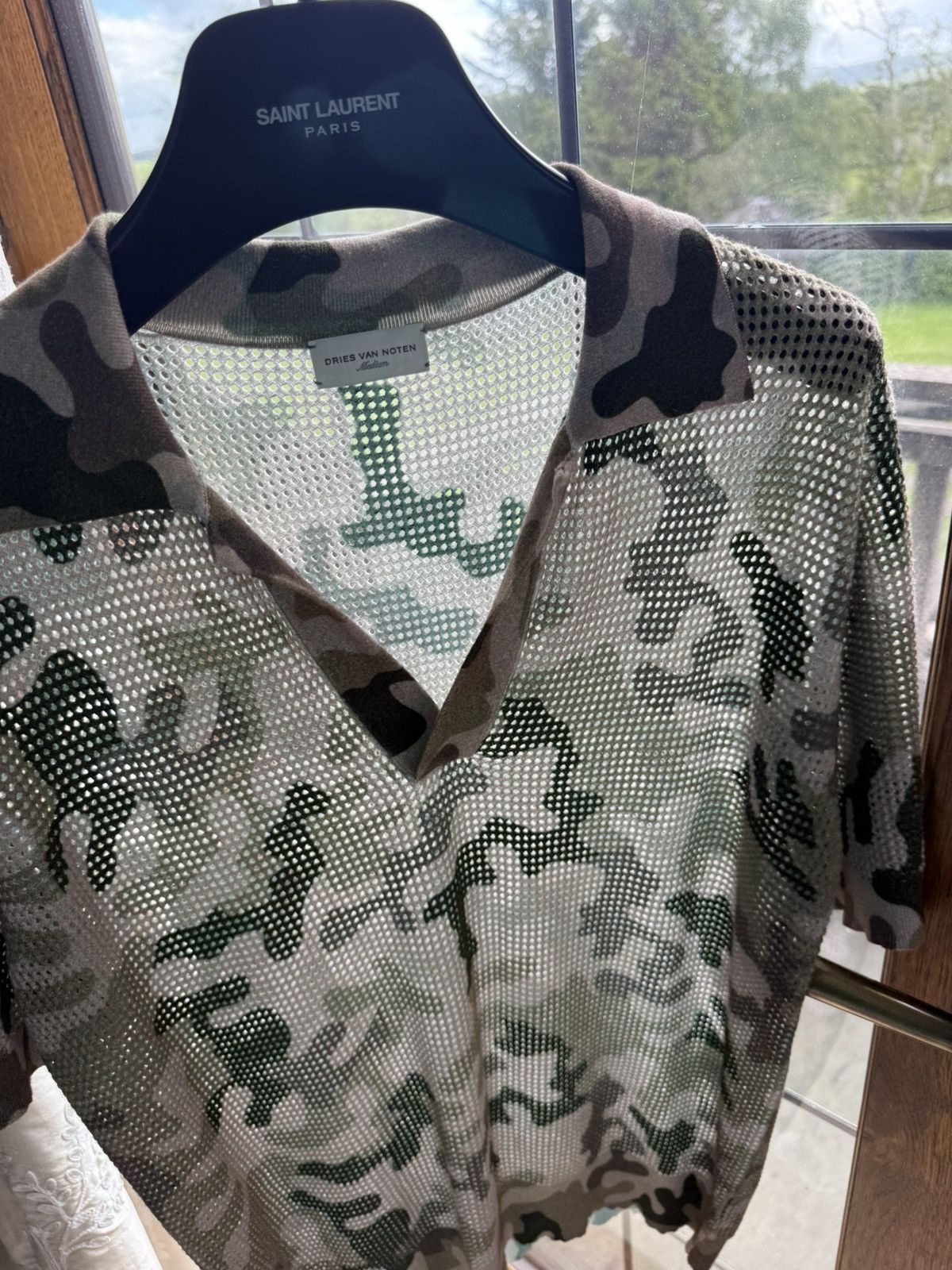 Dries Van Noten Dries Van Noten mesh camo camouflage polo shirt grail Size US M / EU 48-50 / 2 - 17 Thumbnail
