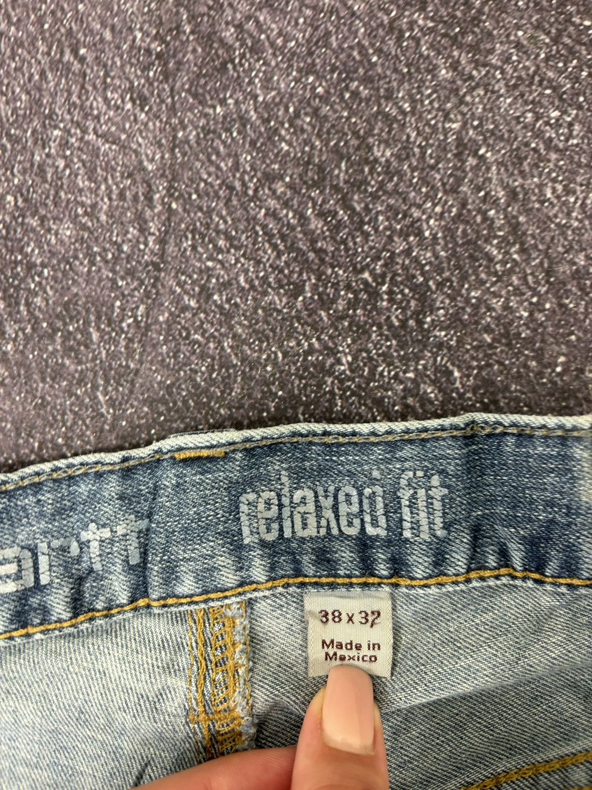 Carhartt Vintage Carhartt Y2K Faded Blue Work Hype Relaxed Fit Jeans Size US 38 / EU 54 - 15 Thumbnail