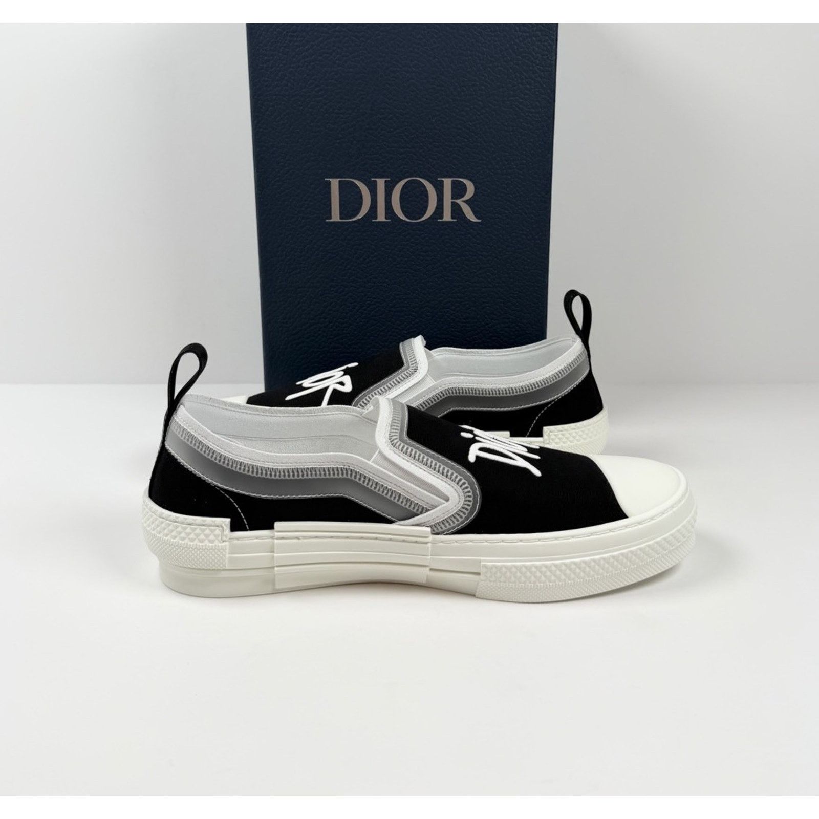 Dior Size 41EU/8US - Dior Slip On Black White Sneakers NEW! Size US 8 / EU 41 - 5 Thumbnail