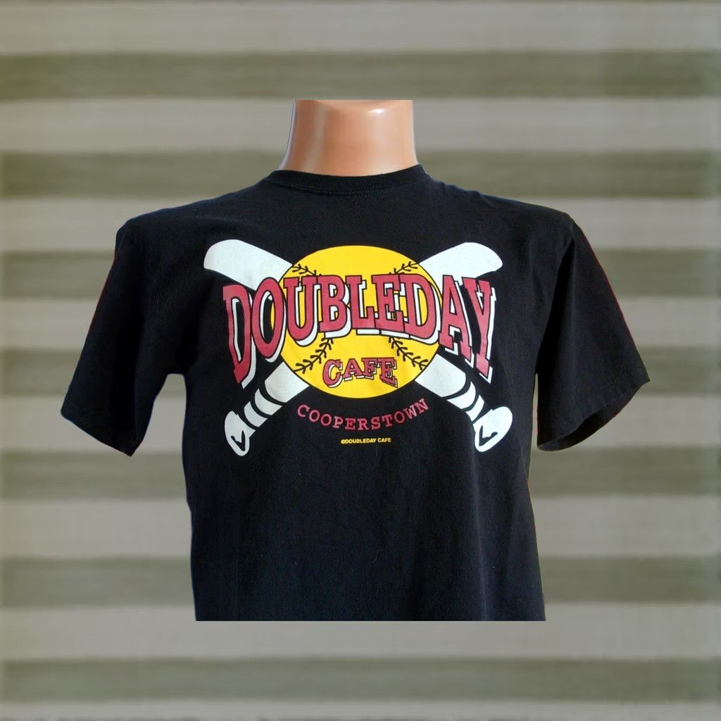 Gildan VTG Gildan T-Shirt Cooperstown DoubleDay Cafe Beer Baseball VTG Mens L Black Shirt Baseball Fans Mens Size US L / EU 52-54 / 3 - 1 Thumbnail