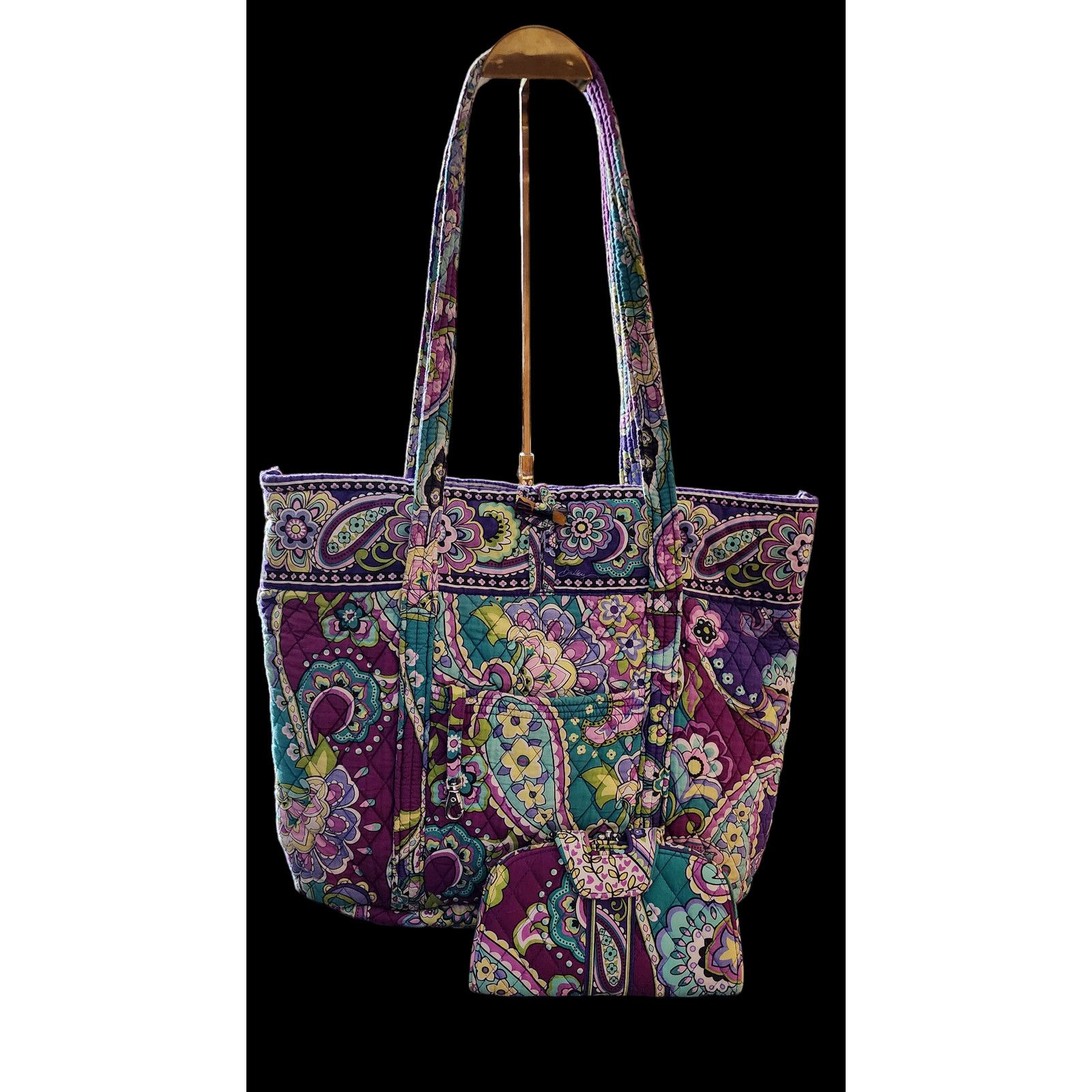 Vera Bradley RARE VERA BRADLEY Vera XL Tote Bag HEATHER Travel #10096-144 Size ONE SIZE - 7 Thumbnail