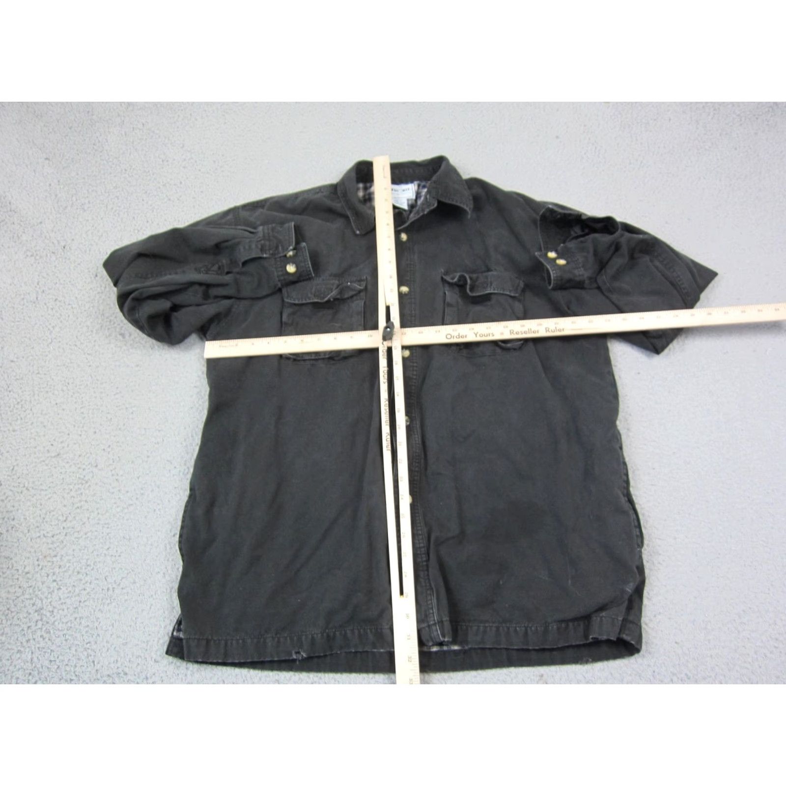 Cherokee VINTAGE Cherokee Shirt Mens L Black Canvas Button-Up Shacket Workwear 80s USA Button Down Collar Size US L / EU 52-54 / 3 - 5 Thumbnail
