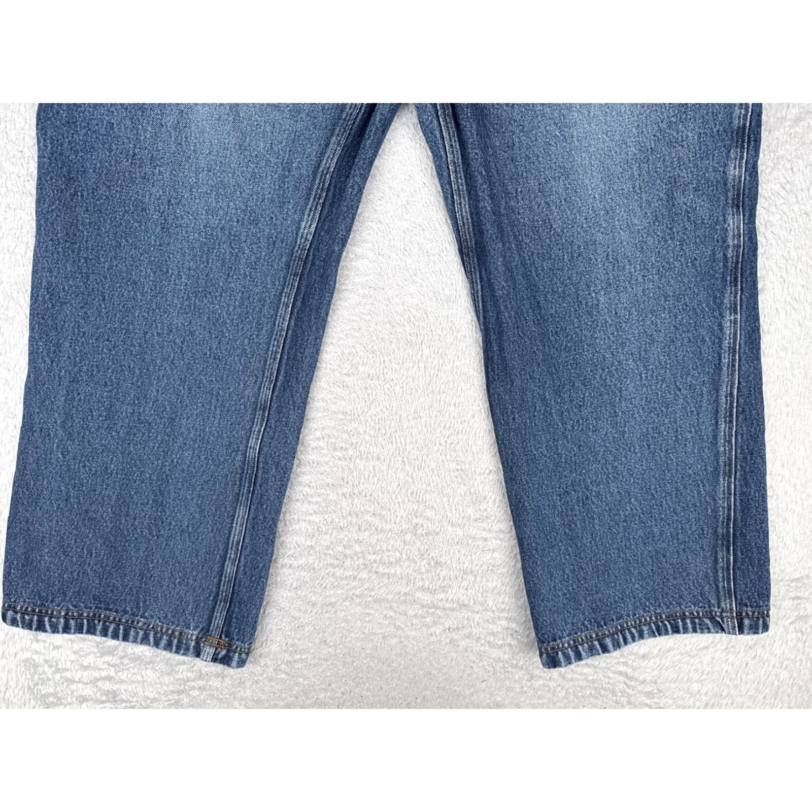 Denime Duluth Carpenter Jeans Mens 44x30 Blue Denim Workwear Hammer Loop Jeans Mens Straight 5-Pocket Denim Cotton USA Logo Vintage No Size US 44 / EU 60 - 2 Thumbnail