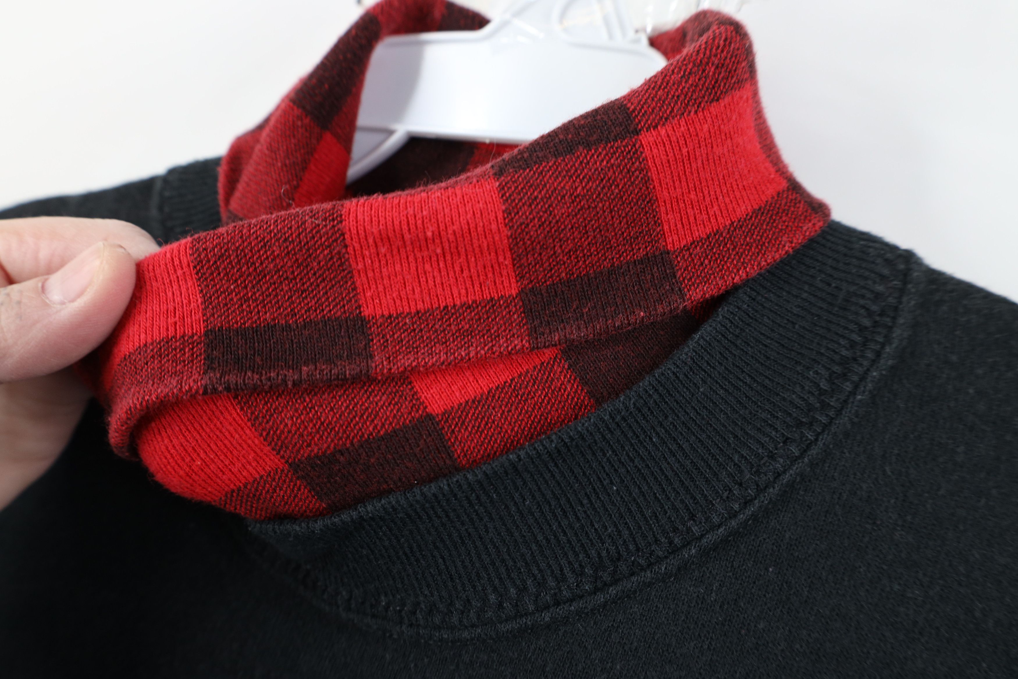 Vintage Vintage 90s Montana Big Sky Turtleneck Sweatshirt Black USA Size L / US 10 / IT 46 - 9 Thumbnail