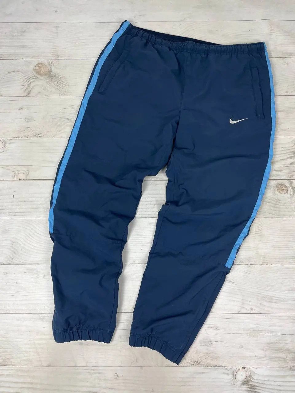 Nike Vintage Nike Track Pants 00s Striped Nylon Swoosh Y2K Size US 36 / EU 52 - 1 Thumbnail