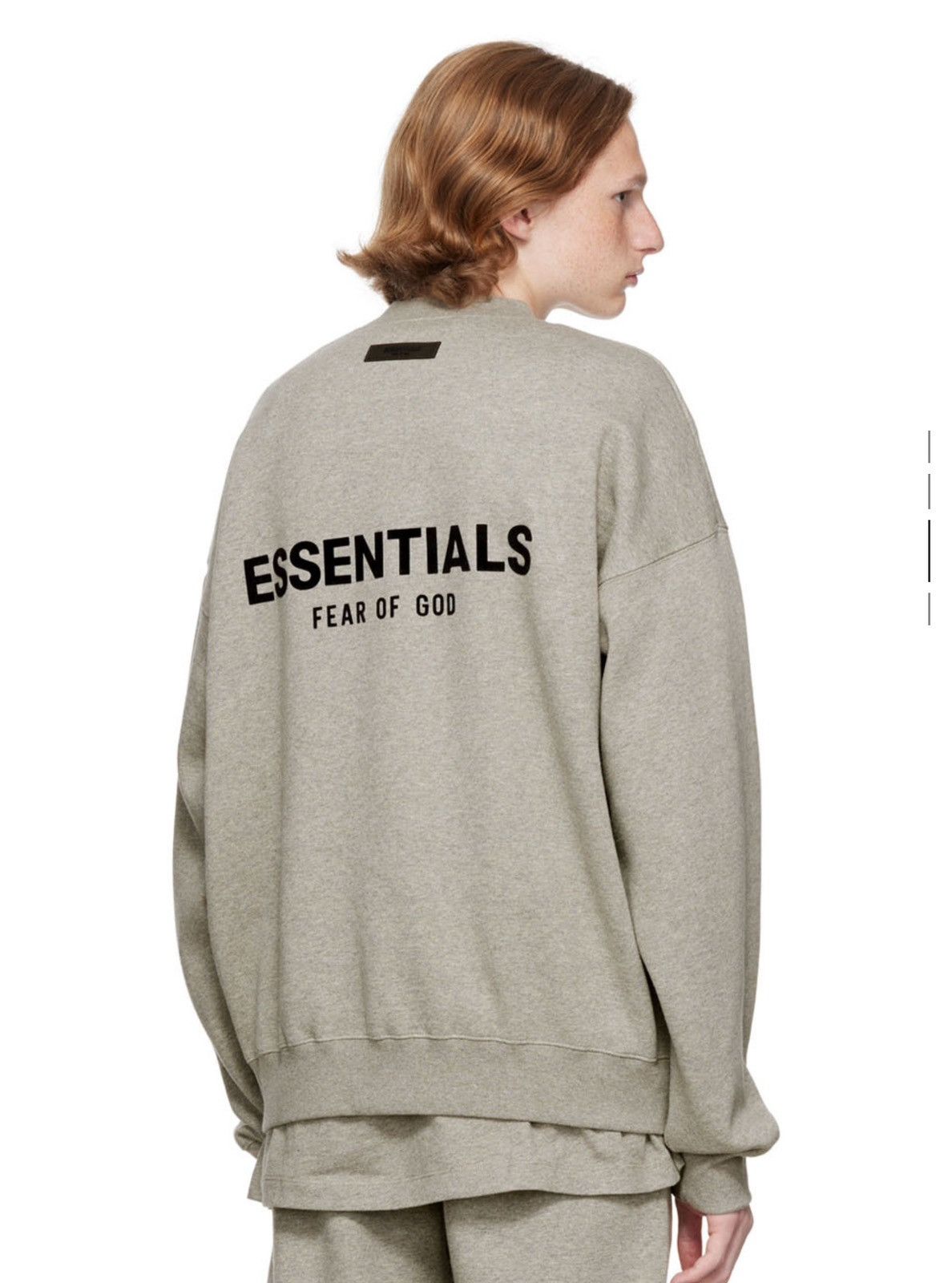 Essentials × Fear of God × Pacsun Fear of God Essentials Dark Oatmeal Grey Crewneck Sweatshirt Size US XXL / EU 58 / 5 - 9 Thumbnail