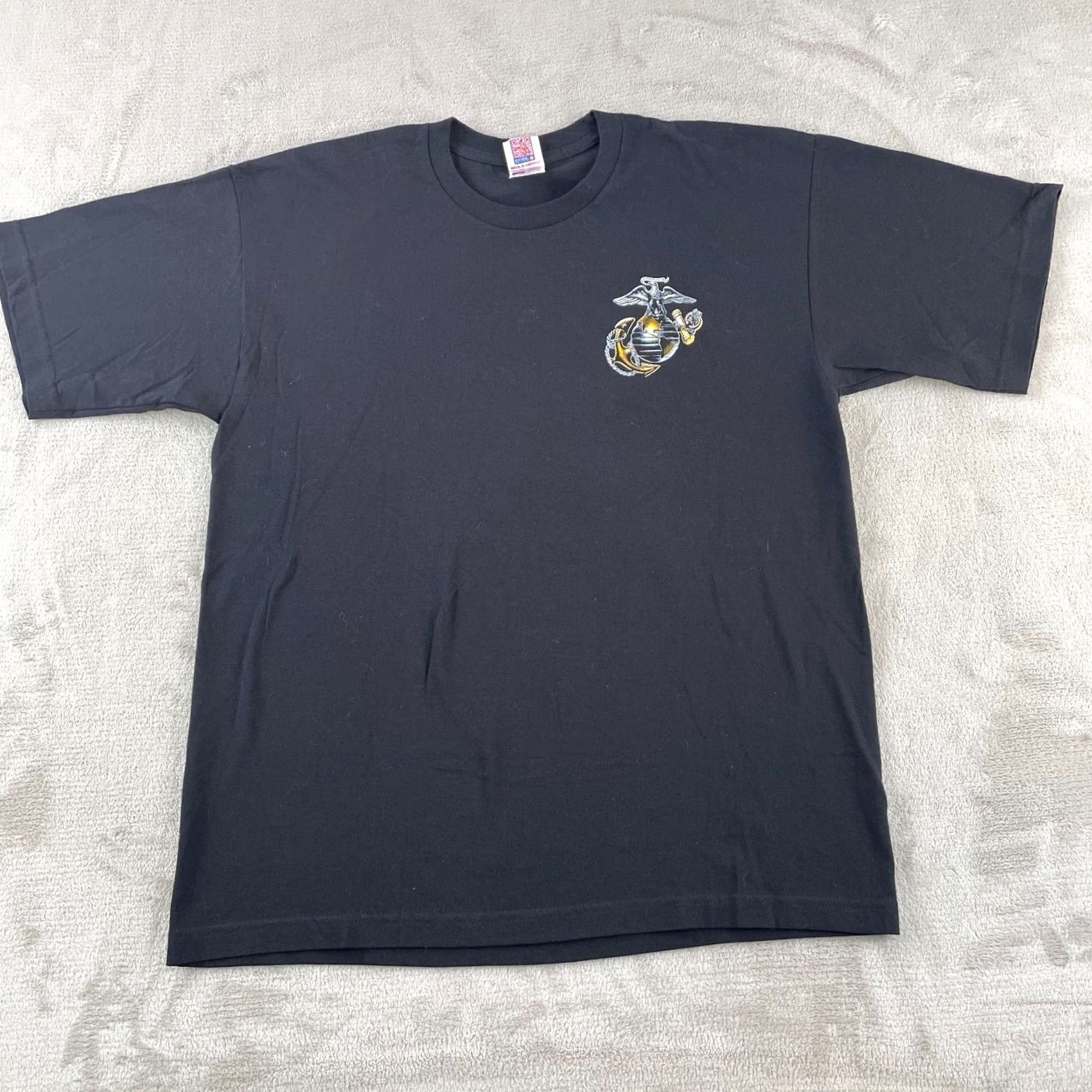 Vintage VINTAGE Bayside United States Marine Corps T Shirt Men L Black Crew USA Made Size US L / EU 52-54 / 3 - 4 Thumbnail
