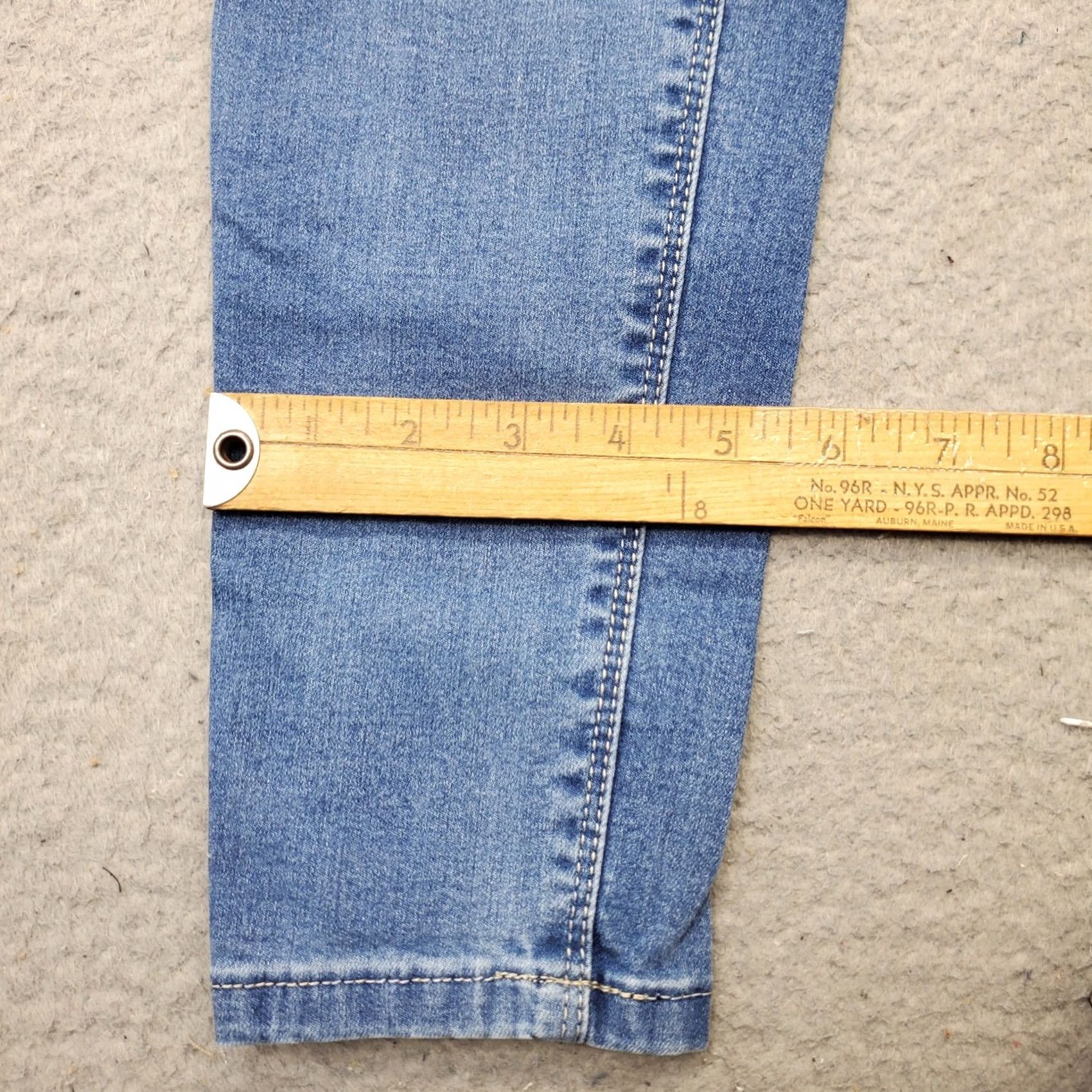 Calvin Klein Calvin Klein Jeans Womens 36 Blue Denim Stretch Distressed Straight Leg Jeans Size 25" / US 0 / IT 36 - 5 Thumbnail