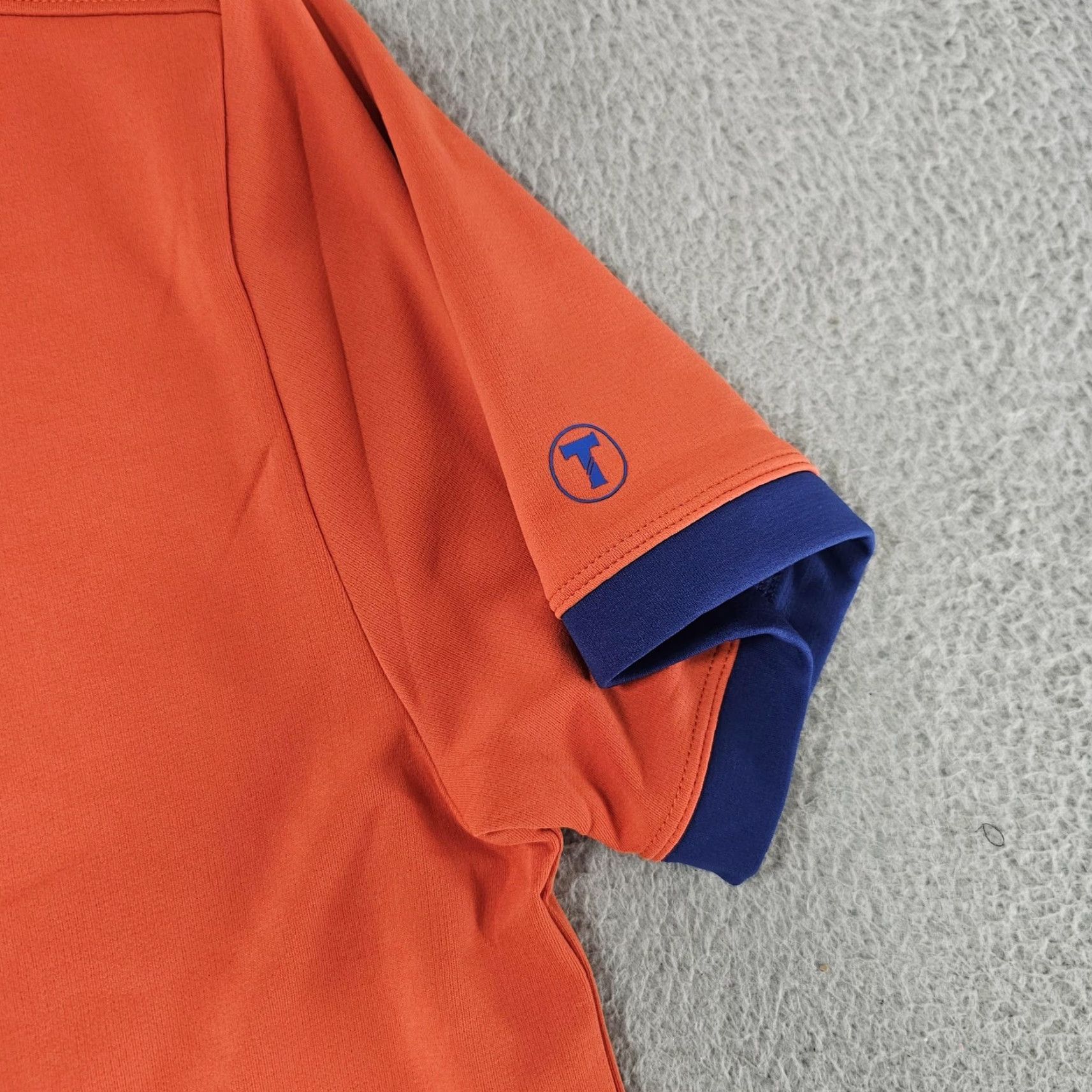Vintage Twillory Polo Shirt Mens M Orange Blue Athletic Golf Performance Regular Short Sleeve Polo Mens Size US M / EU 48-50 / 2 - 3 Thumbnail
