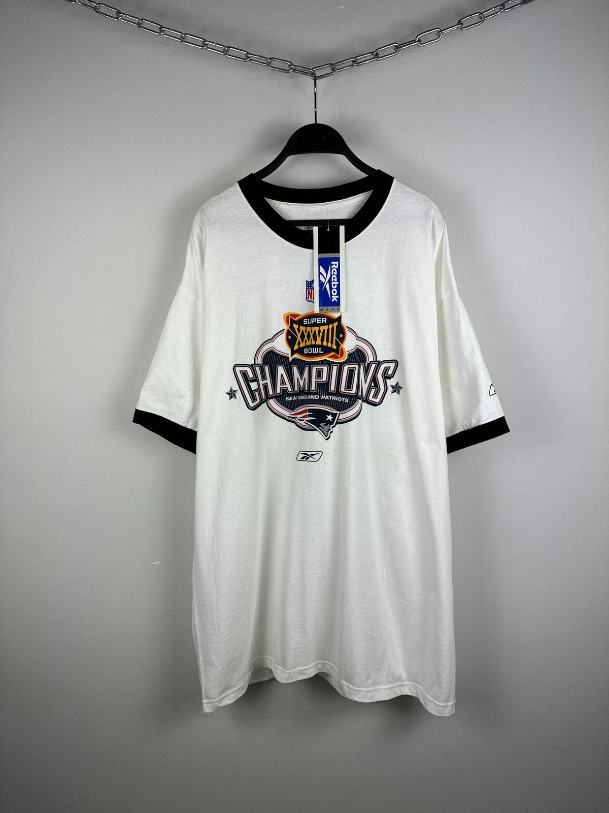 NFL × Reebok × Vintage Vintage Y2K Reebok New England Patriots Oversize T-shirt Size US XL / EU 56 / 4 - 1 Thumbnail