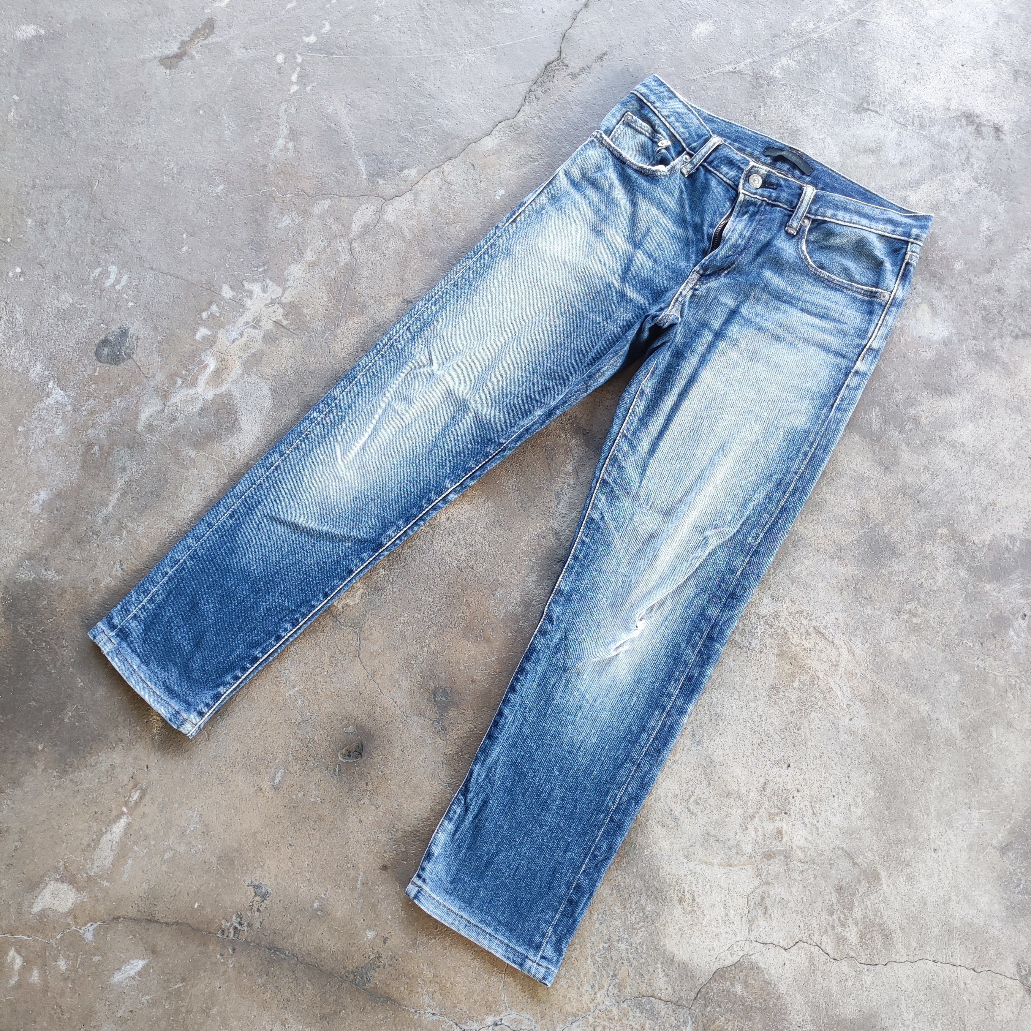 Japanese Brand Vintage Japanese Brand Jeans Ripped Faded Pants Size US 31 - 2 Thumbnail