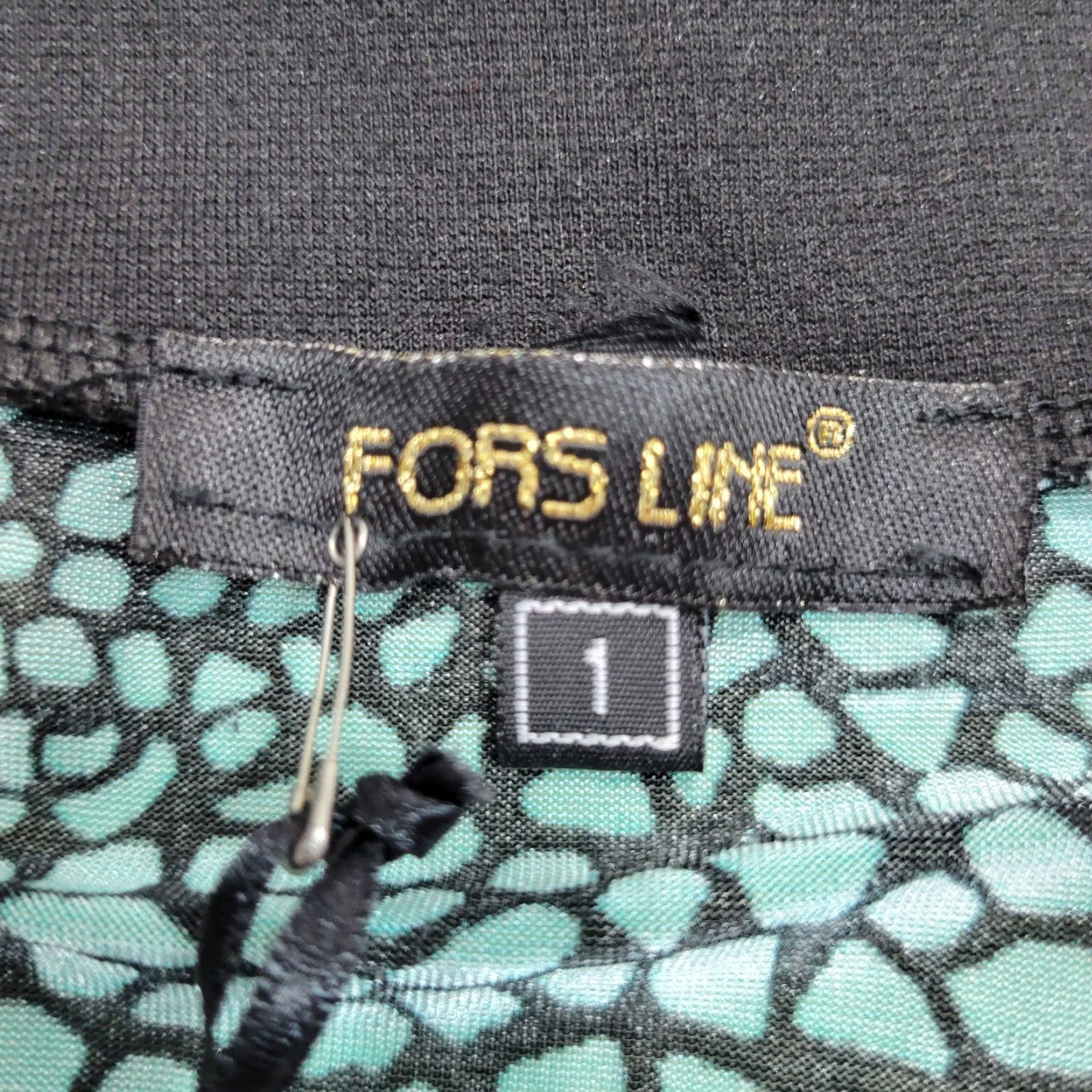 Vintage Fors Line Turquoise Black Bodycon Dress Embellished Collar Cocktail Sz 1 NWT Womens Short Sleeve Viscose Spandex Rhinestone Pleated Size XS / US 0-2 / IT 36-38 - 3 Thumbnail