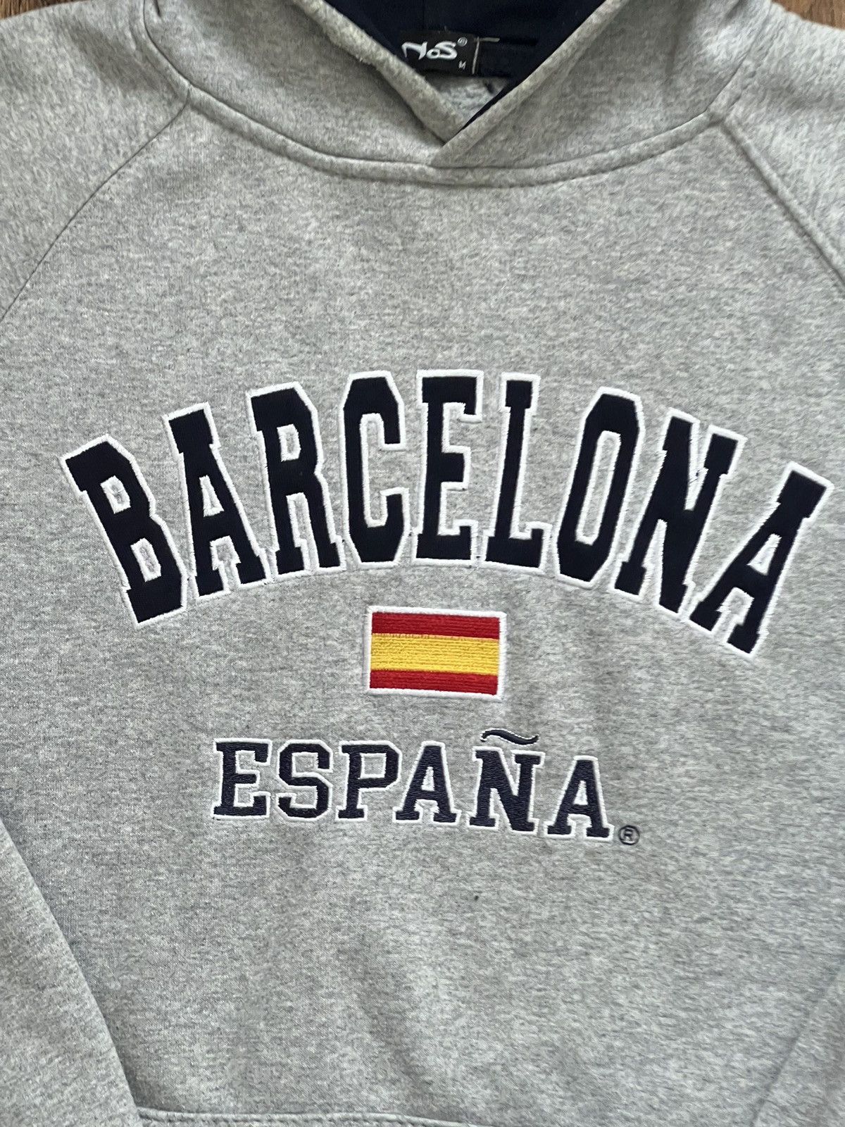 Vintage Barcelona hoodie vintage sweatshirt retro 90s y2k grey Size US M / EU 48-50 / 2 - 5 Thumbnail