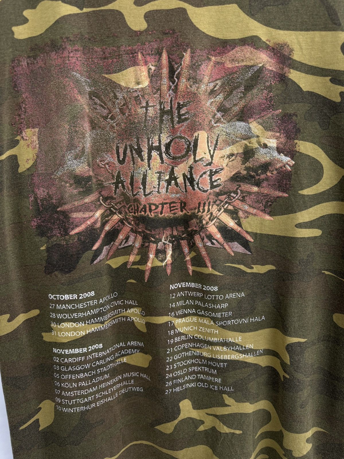 Slayer 🇺🇸 Vintage Slayer The Unholy Alliance Tour Chapter III 2008 Size US XL / EU 56 / 4 - 9 Thumbnail