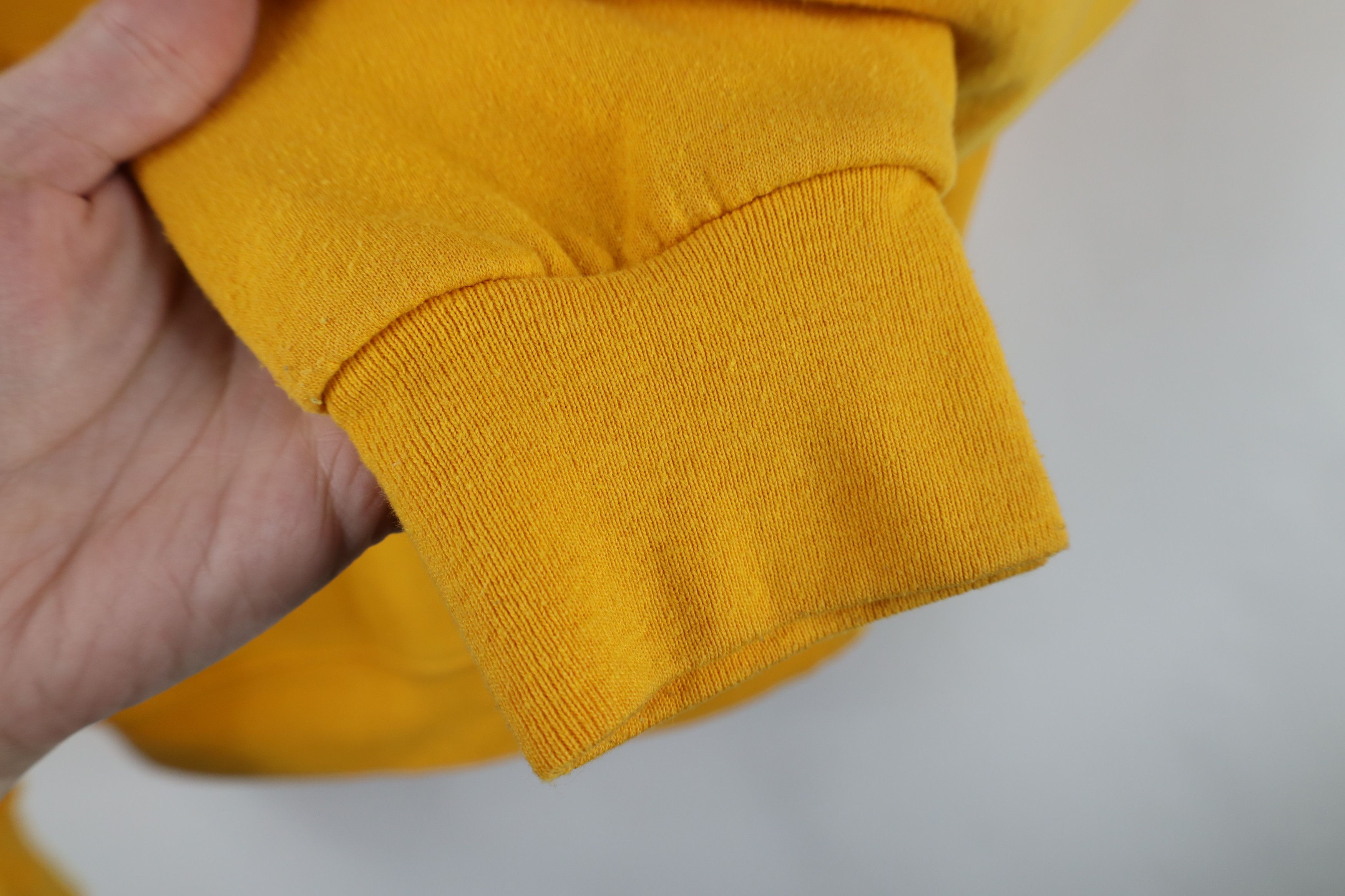Vintage Vintage 90s Streetwear Blank Hoodie Sweatshirt Yellow Size US S / EU 44-46 / 1 - 6 Thumbnail