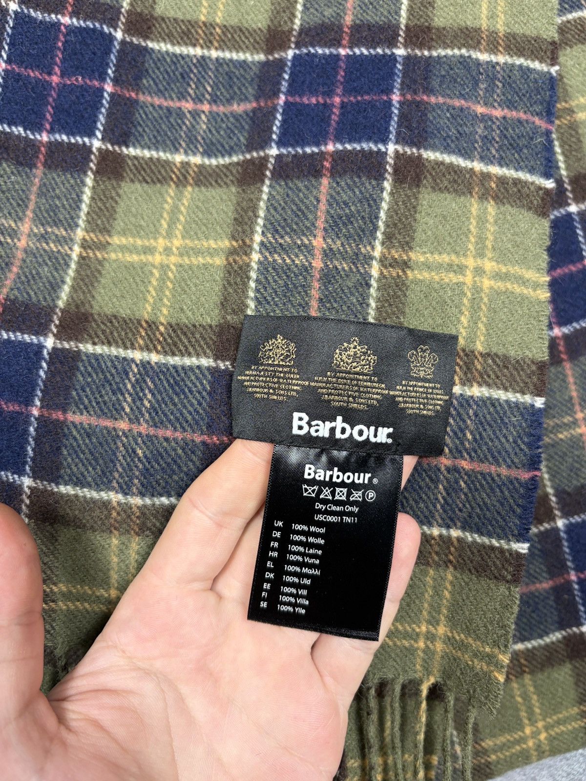 Barbour Vintage Barbour 100% Woll Checkered Scarf Size ONE SIZE - 4 Thumbnail