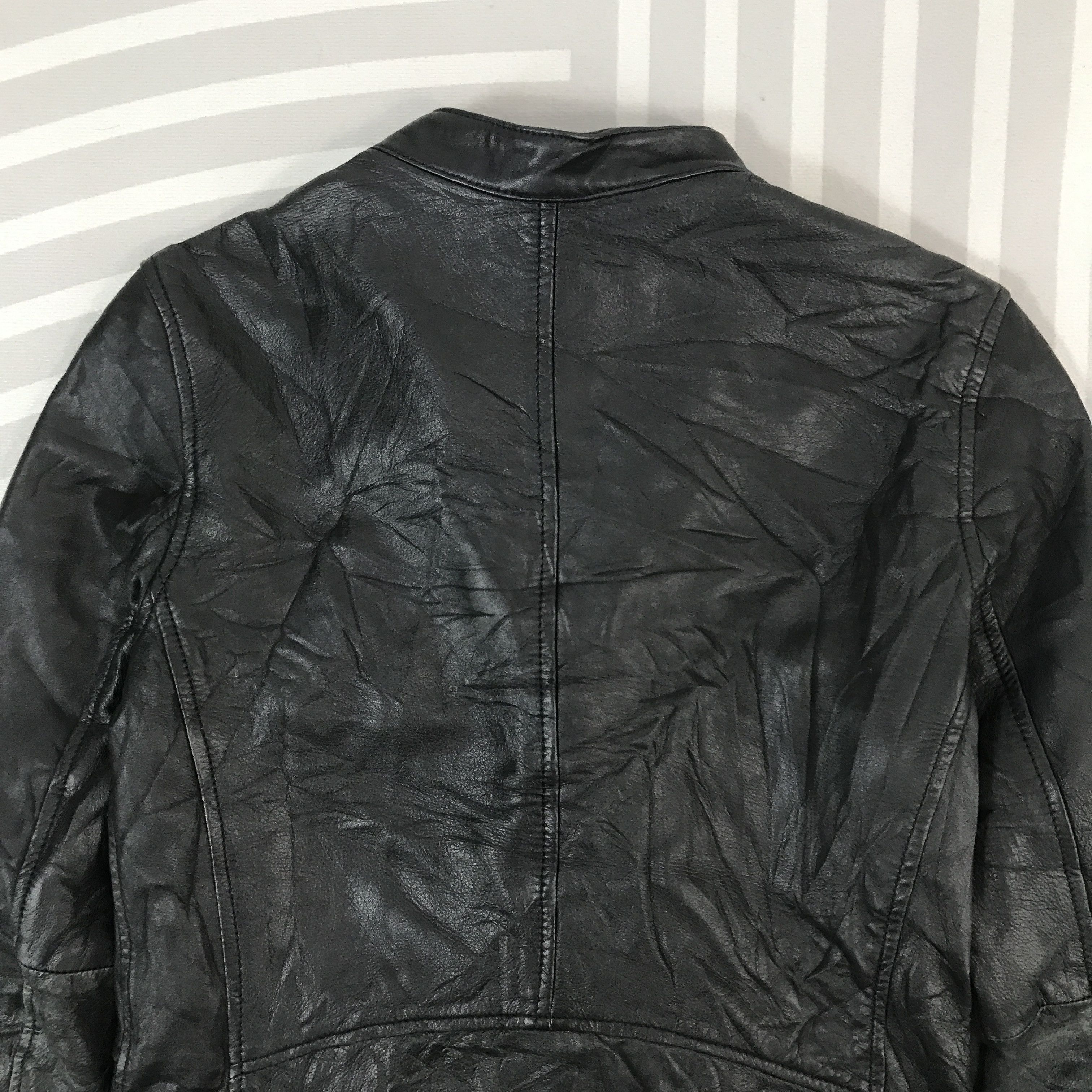 14th Addiction × Japanese Brand × Leather Vintage Coen Double collar bono leather Jacket Size US XS / EU 42 / 0 - 4 Thumbnail