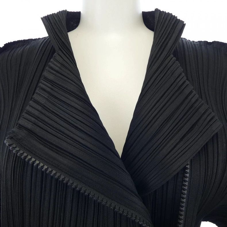 Issey Miyake Issey Miyake size:4 Motorcycle zipper pleated cardigan Size S / US 4 / IT 40 - 3 Thumbnail
