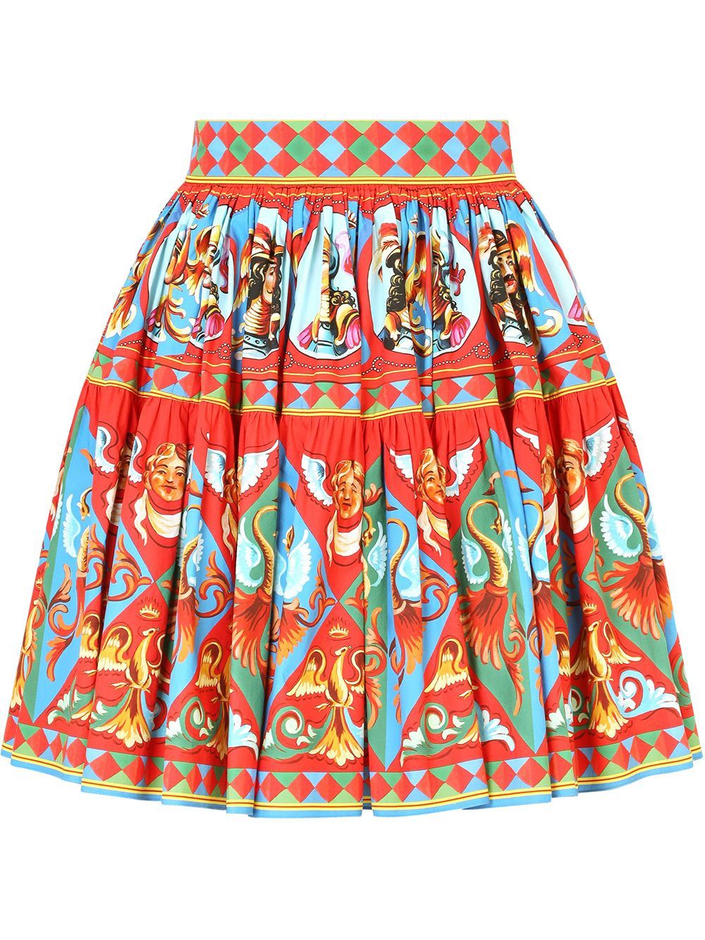 Dolce & Gabbana CARRETTO PRINT SKIRT Size 27" / US 4 / IT 40 - 1 Thumbnail