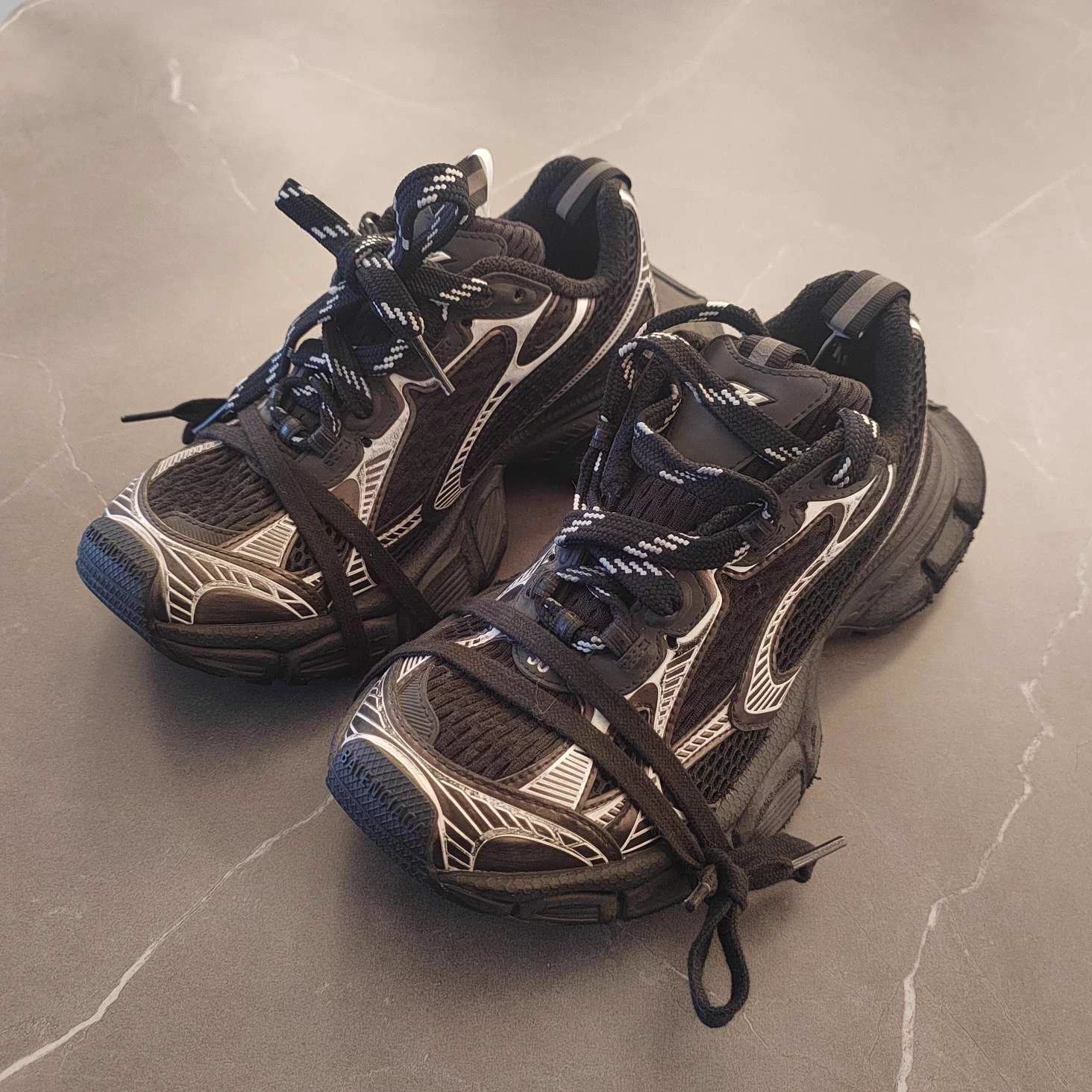 Balenciaga BALENCIAGA 3XL Black Silver Size 36 Size US 5.5 / IT 35.5 - 2 Thumbnail