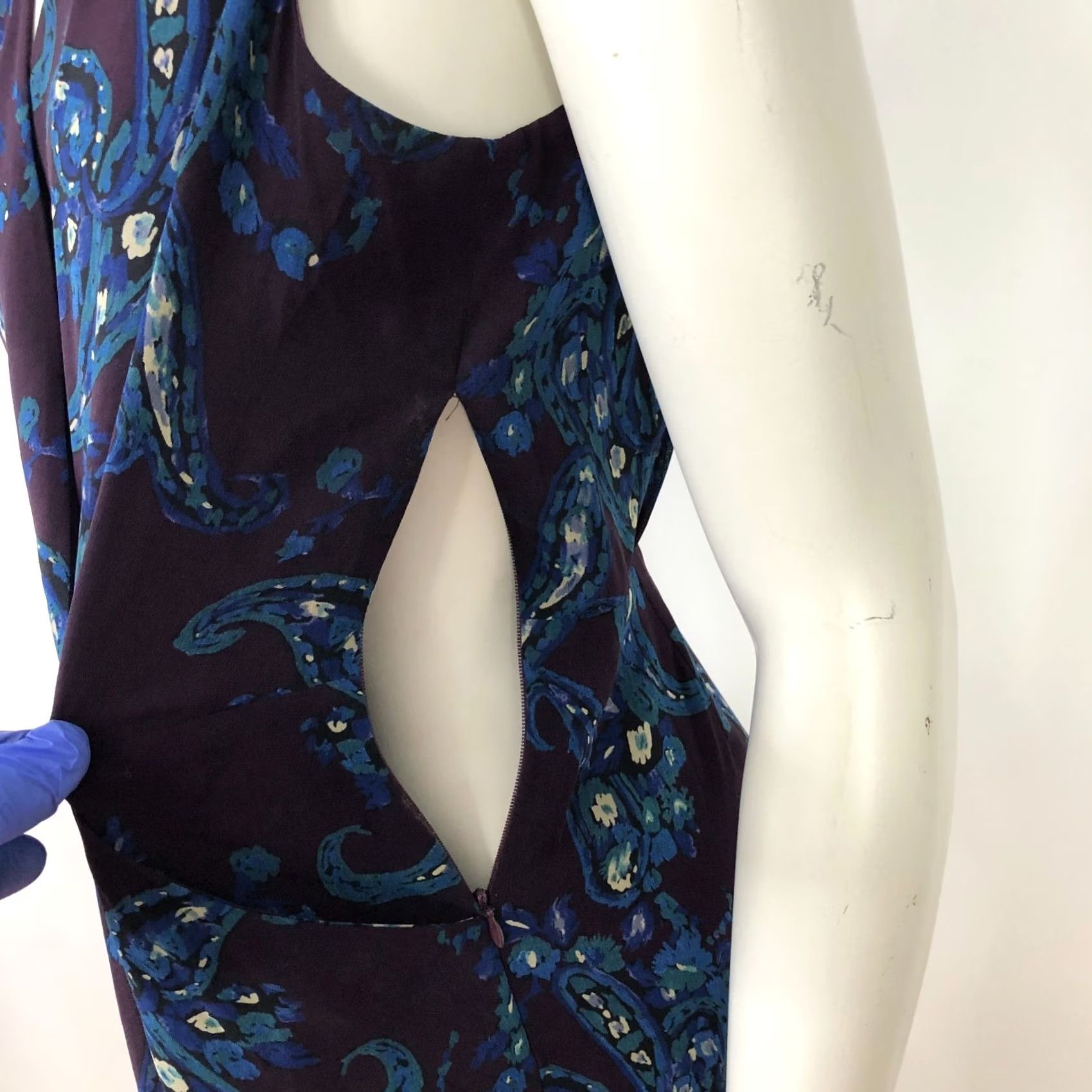 Vintage CAbi 4 Women's A-Line Midi Dress Purple Blue MINT #3461 Size S / US 4 / IT 40 - 6 Thumbnail