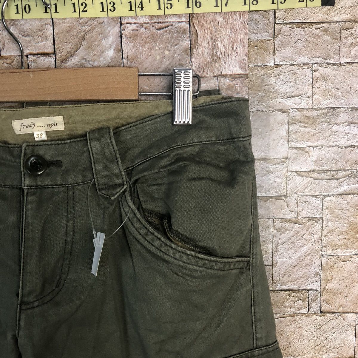 Japanese Brand Fredy Npit Green Cargo Multipocket Pants #A48 Size US 29 - 5 Thumbnail