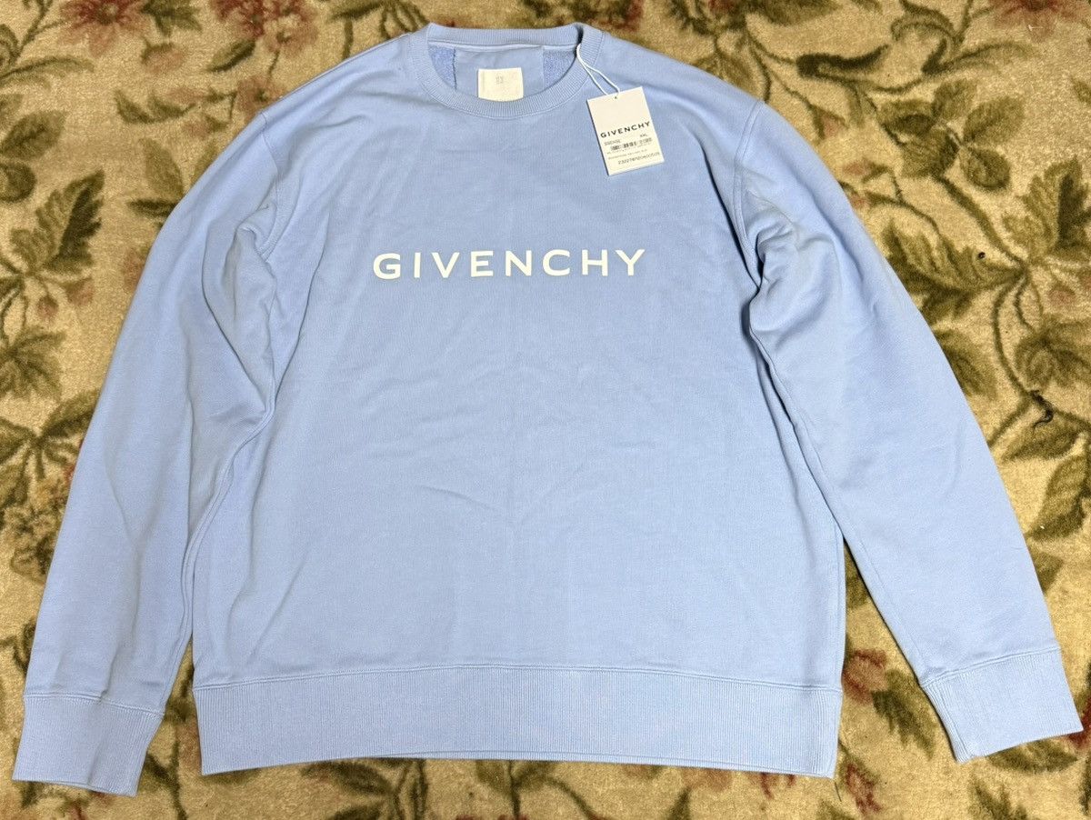 Printed Sweatshirt Blue Givenchy Sweater Givenchy Logo-Print Light