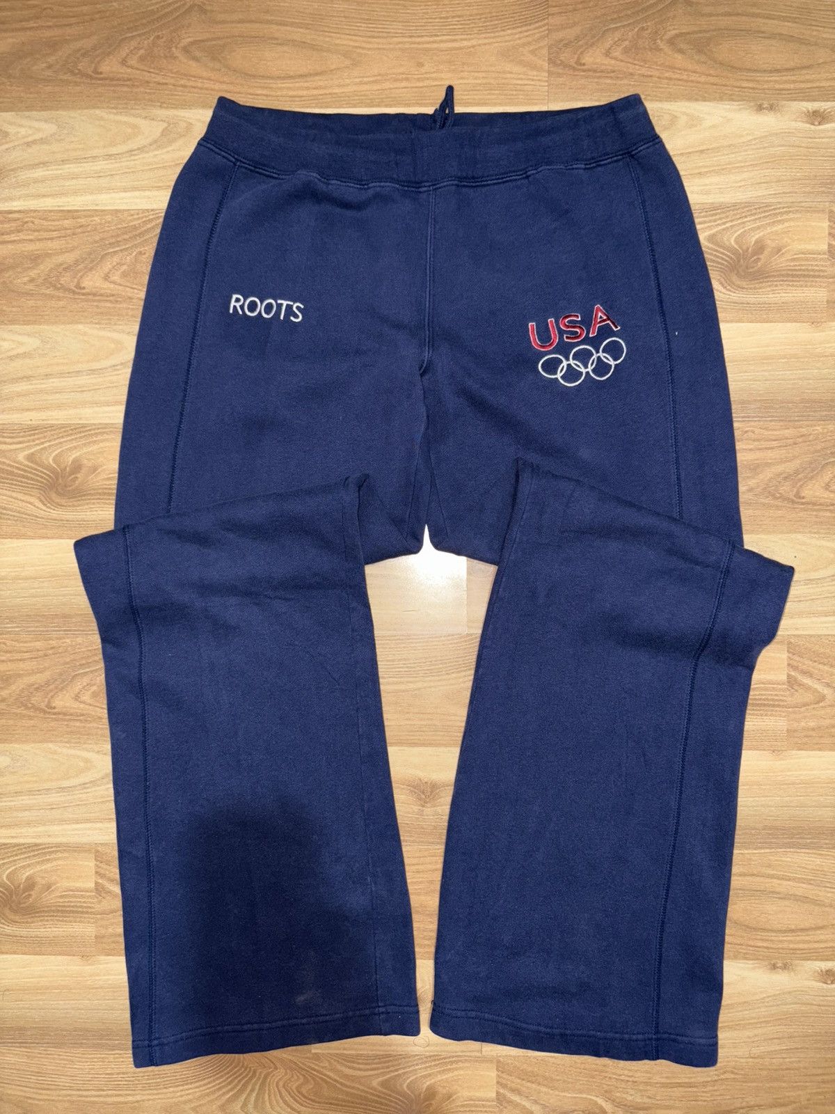 Roots Vintage Y2K Roots Team USA Olympic Sweatpants NavyBlue SizeM Size US 31 - 1 Thumbnail