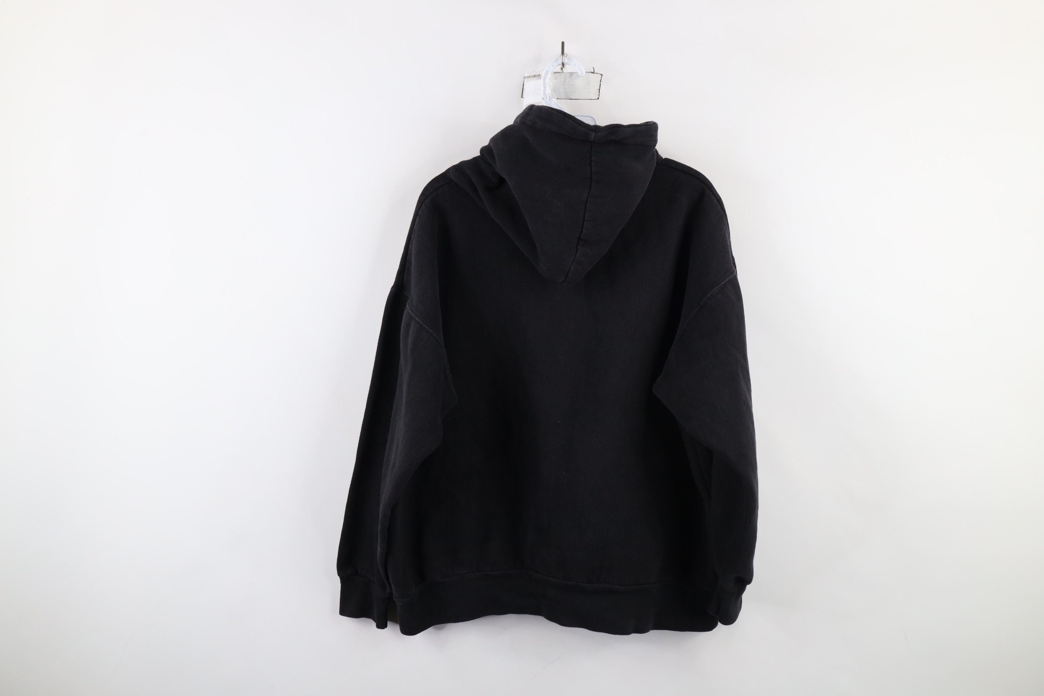 Vintage Vintage 90s Streetwear Boxy Fit Hoodie Sweatshirt Black Size XL / US 12-14 / IT 48-50 - 12 Thumbnail