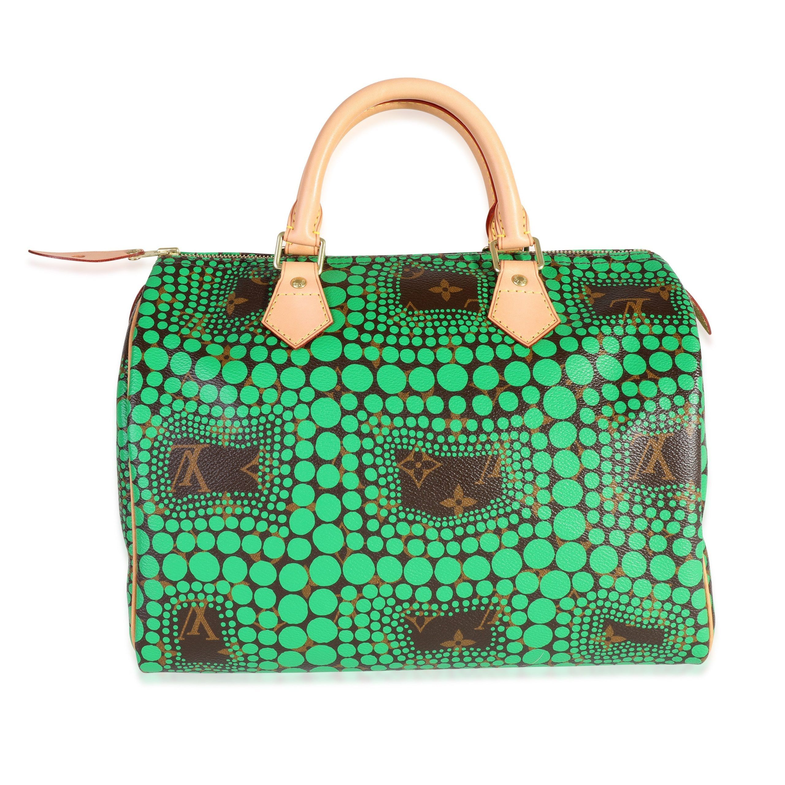 Louis Vuitton x Yayoi Kusama Green Infinity Dots Monogram Canvas Speedy 30