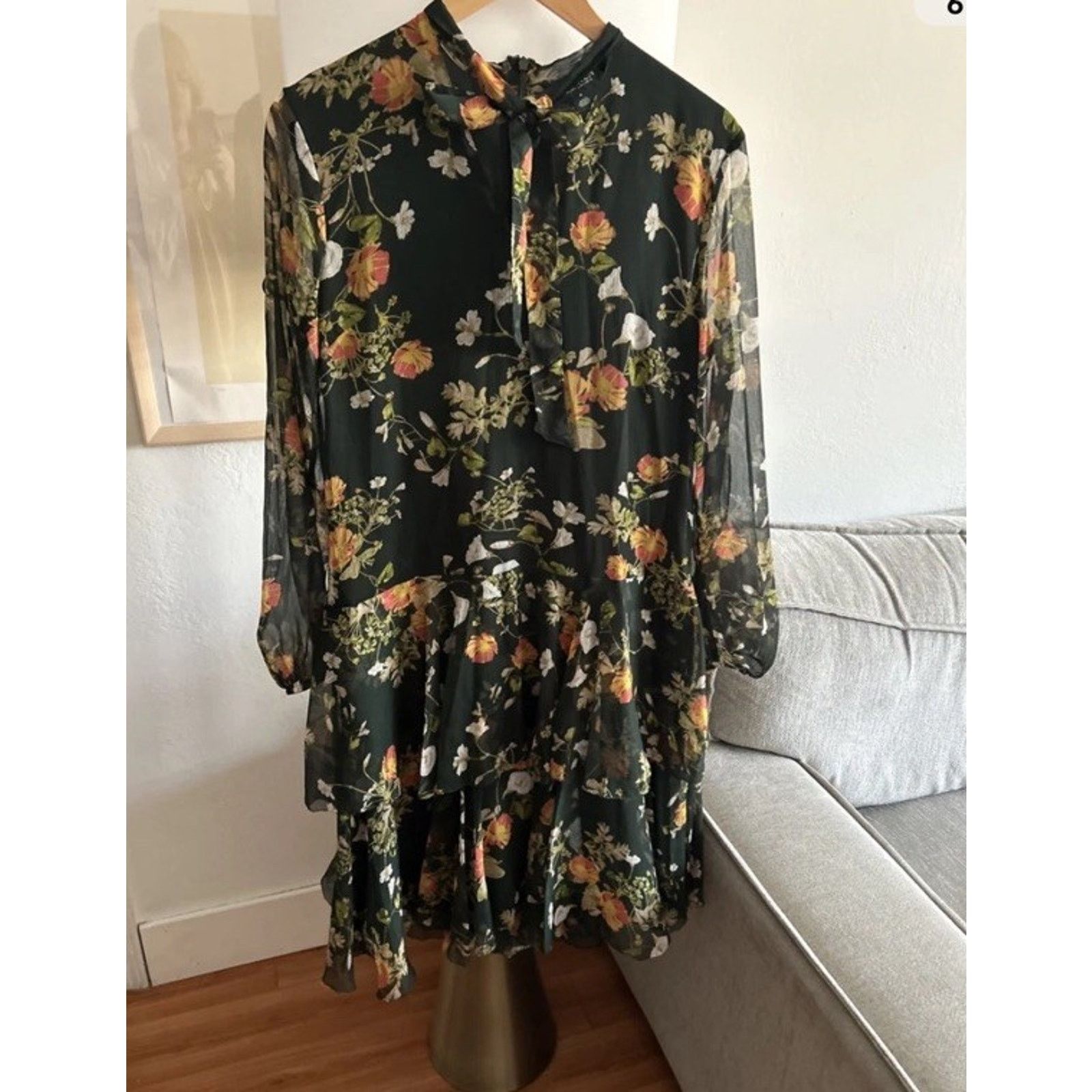 Ralph Lauren Lauren Ralph Lauren Floral Georgette Ruffles Dress Size 4 Size S / US 4 / IT 40 - 7 Thumbnail