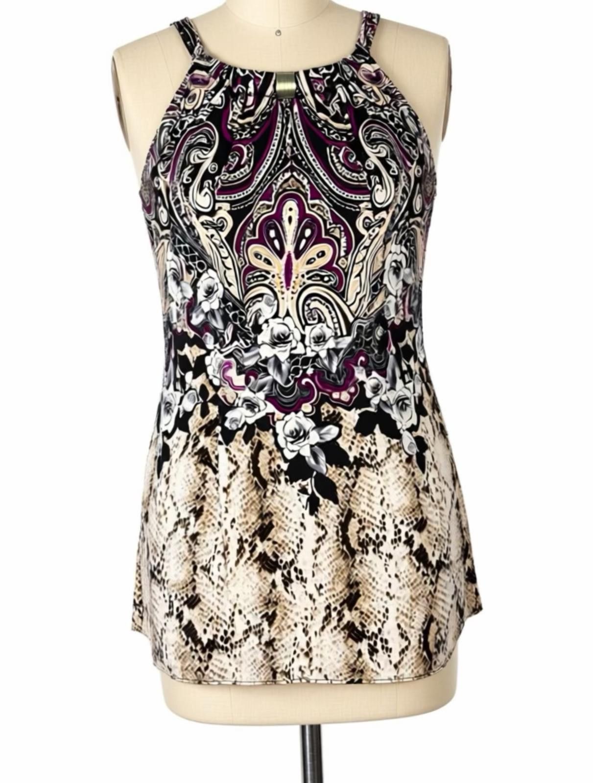 Other White House Black Market Silk Stretch Size 6 Printed Tank Size M / US 6-8 / IT 42-44 - 1 Thumbnail