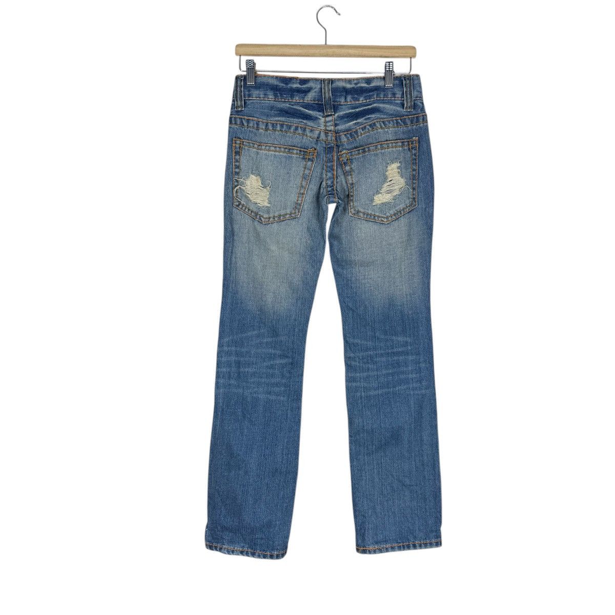 Japanese Brand ☀️CHORTIE DISTRESSED DENIM JEANS FLARE PANT Size 29" - 9 Thumbnail