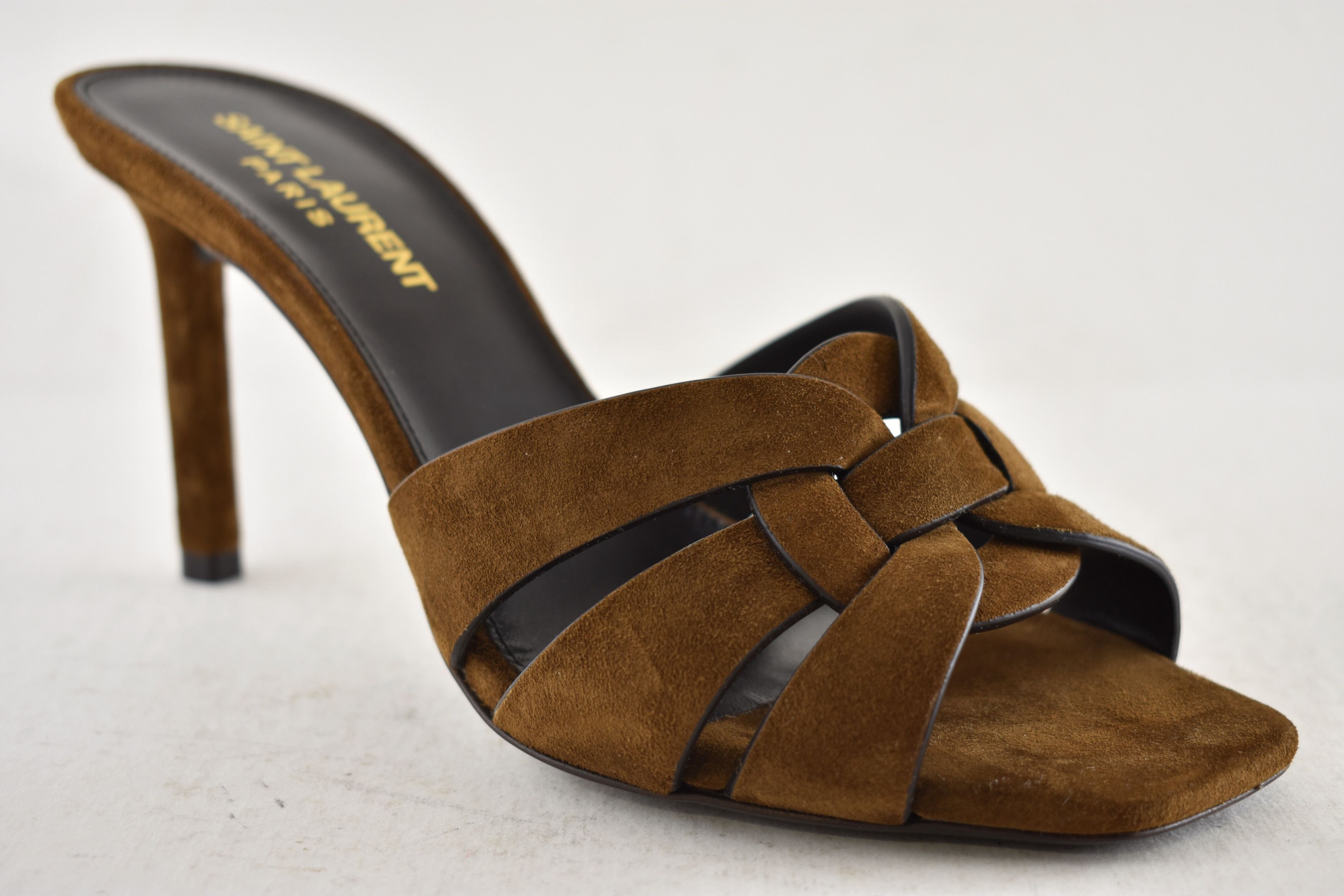 Saint Laurent Paris Tribute 85 Mule Sandal Land Suede Backless Heel Pump 36 Size US 6 / IT 36 - 5 Thumbnail
