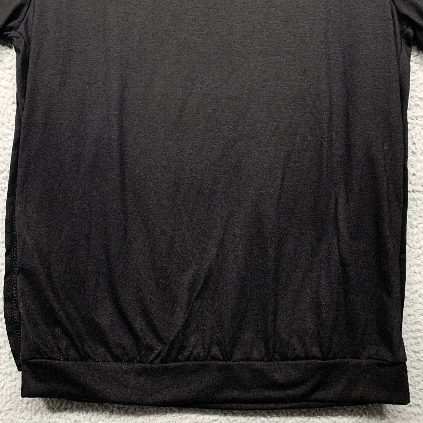 Vintage Maternity Nursing Tee Black XL Elastic Gathered Hem Side Slits Comfortable NWOT Shirt Womens XL Black Nursing Tee Size XL / US 12-14 / IT 48-50 - 6 Thumbnail