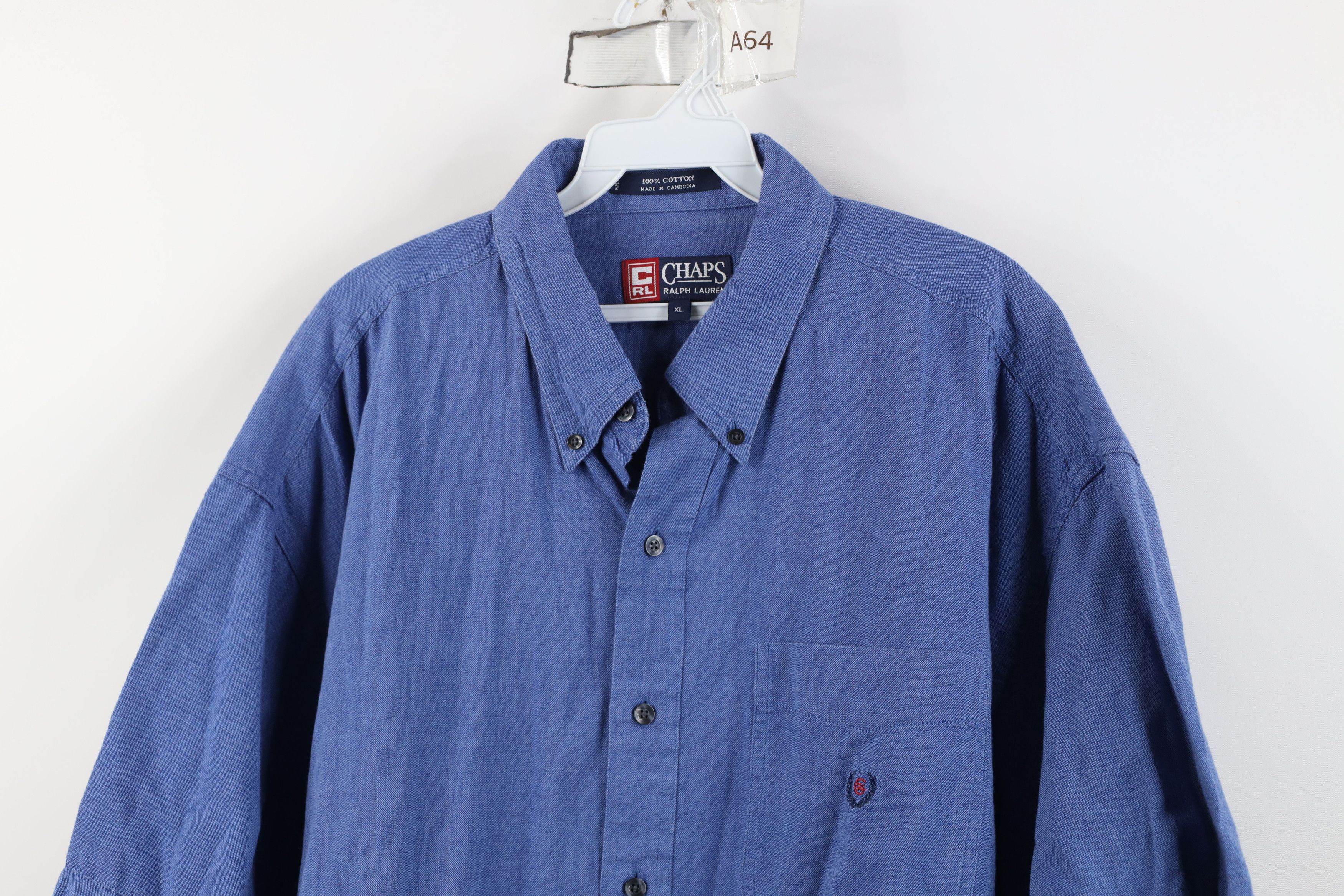 Ralph Lauren Vintage 90s Chaps Ralph Lauren Short Sleeve Button Shirt Size US XL / EU 56 / 4 - 2 Thumbnail