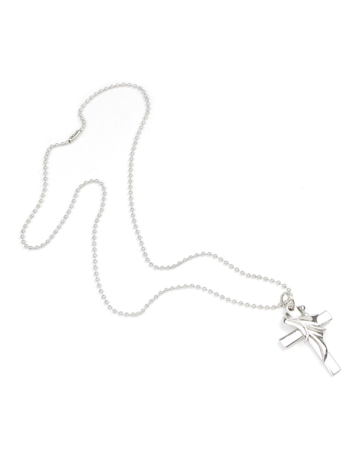If Six Was Nine 2000S JAPANESE MADE SILVER CROSS WITH DRAGON WING NECKLACE Size ONE SIZE - 2 Thumbnail