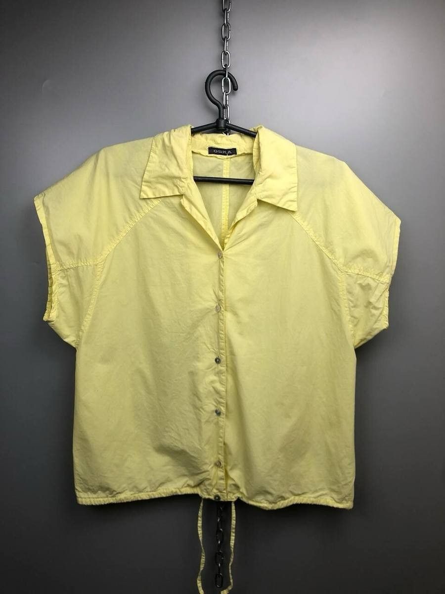 OSKA Oska Womens Vintage Yellow Blouse Size 1 Size ONE SIZE - 1 Thumbnail