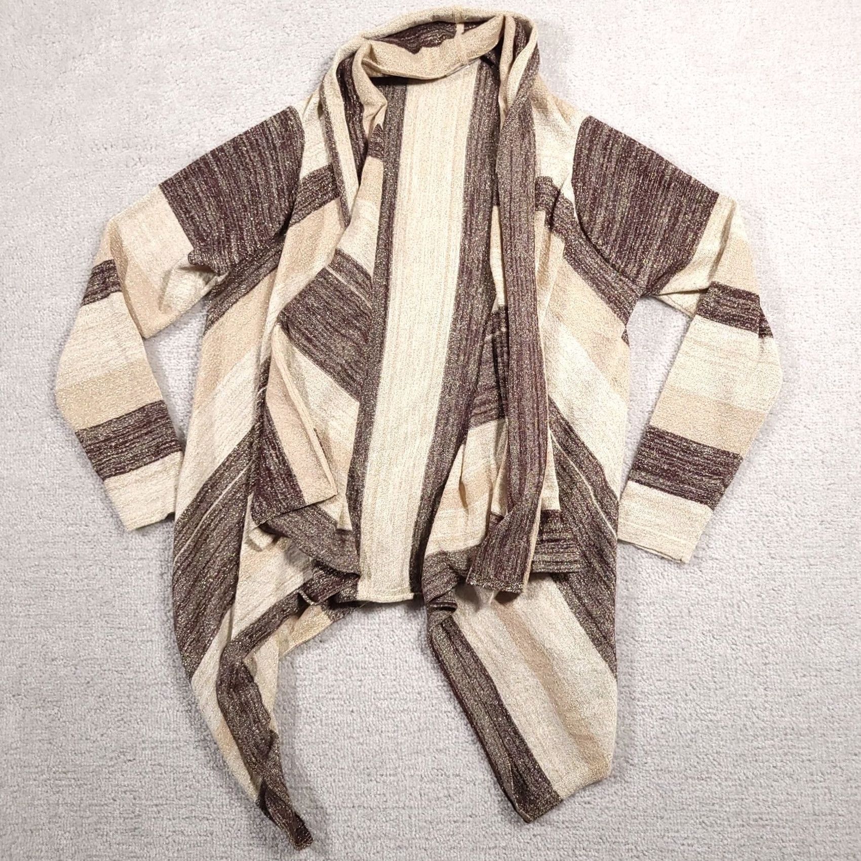 Charter Club Charter Club Cardigan Knit Brown Open Front Glitter Women's Petite Small Size S / US 4 / IT 40 - 2 Thumbnail