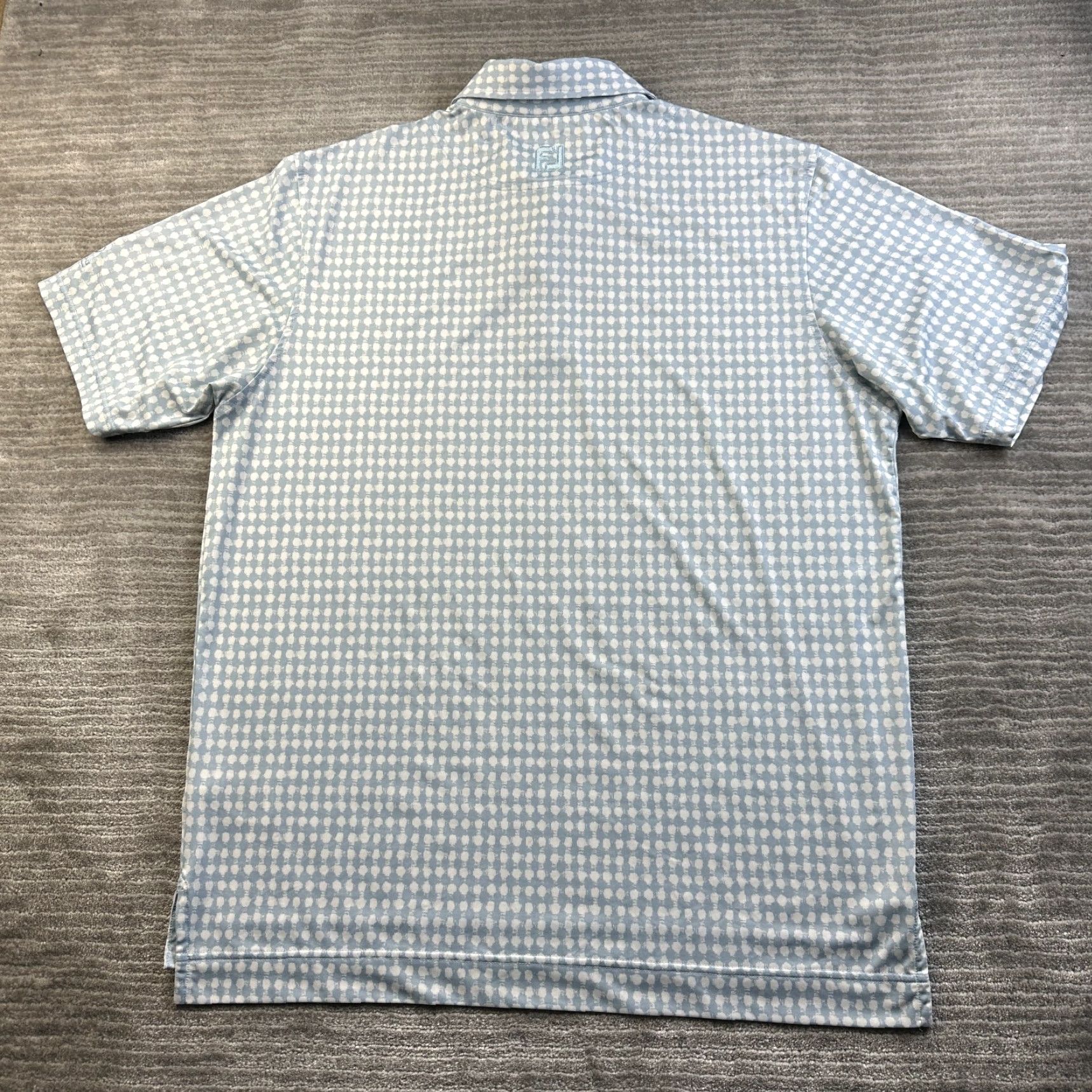 Footjoy Footjoy Polo Shirt Mens Large Blue All Over Print Golf Performance Stretch Shirt Size US L / EU 52-54 / 3 - 3 Thumbnail