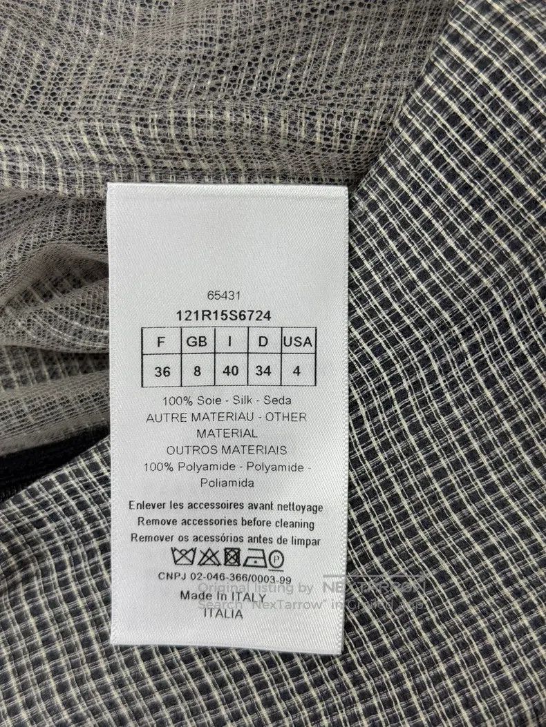 Dior Dior Gray V-neck short-sleeved dress with puffy skirt Size XS / US 0-2 / IT 36-38 - 4 Thumbnail