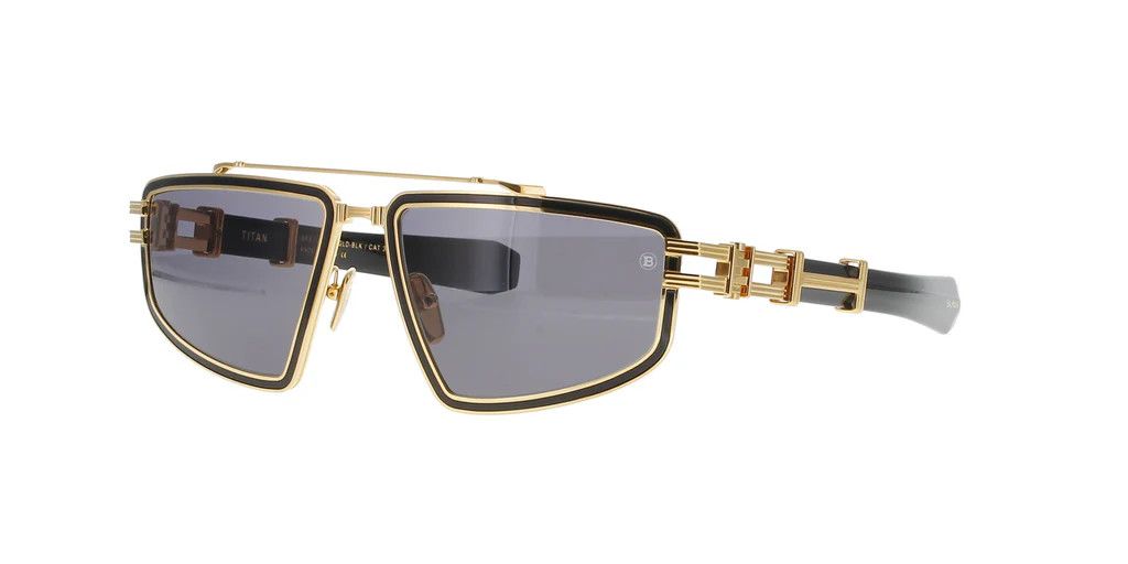 Balmain o1s1wg111025 Size: OS/Rectangle Sunglasses in Black/Grey Size ONE SIZE - 2 Thumbnail