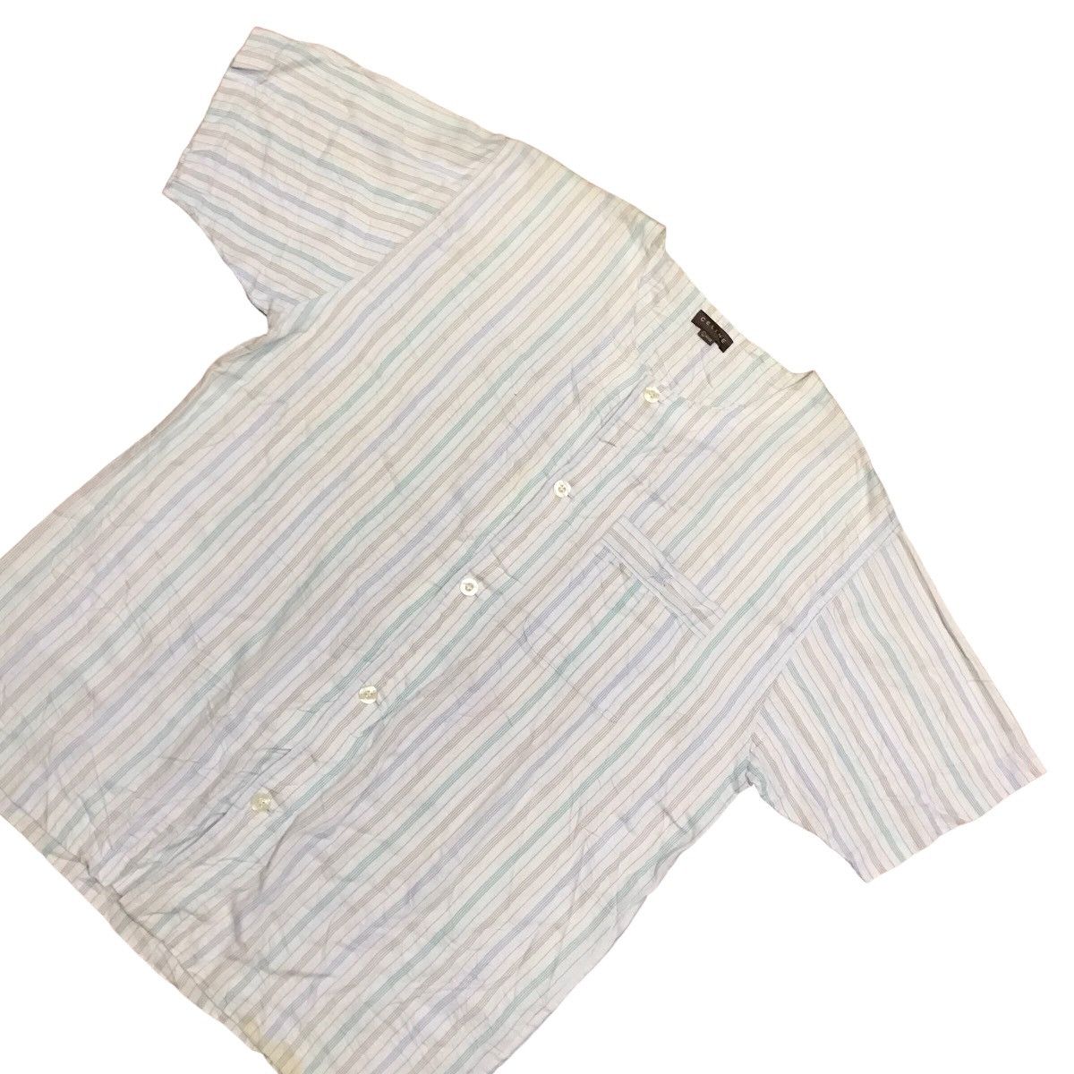 Celine CELINE Mandarin Collar Stripped Shirt Size US L / EU 52-54 / 3 - 3 Thumbnail